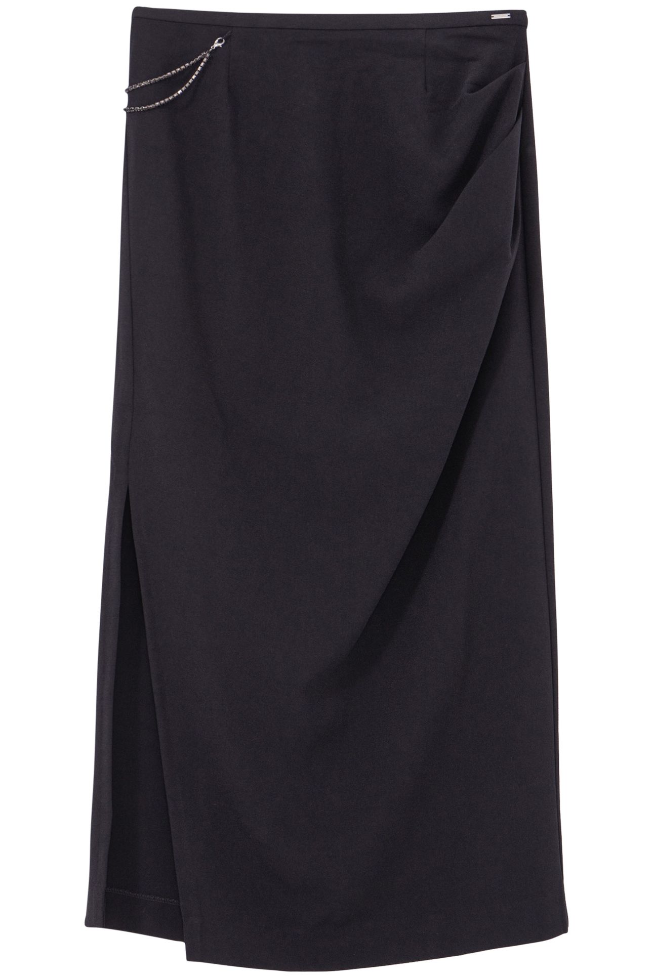 BLACK PENCIL SKIRT REMOVABLE RHINESTONE JEWELS 5