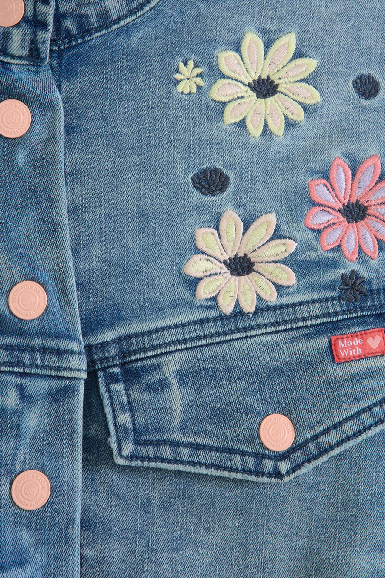 S&S GIRLS DENIM GROUP STRETCH DENIM FASHION JACKET COASTAL B 5