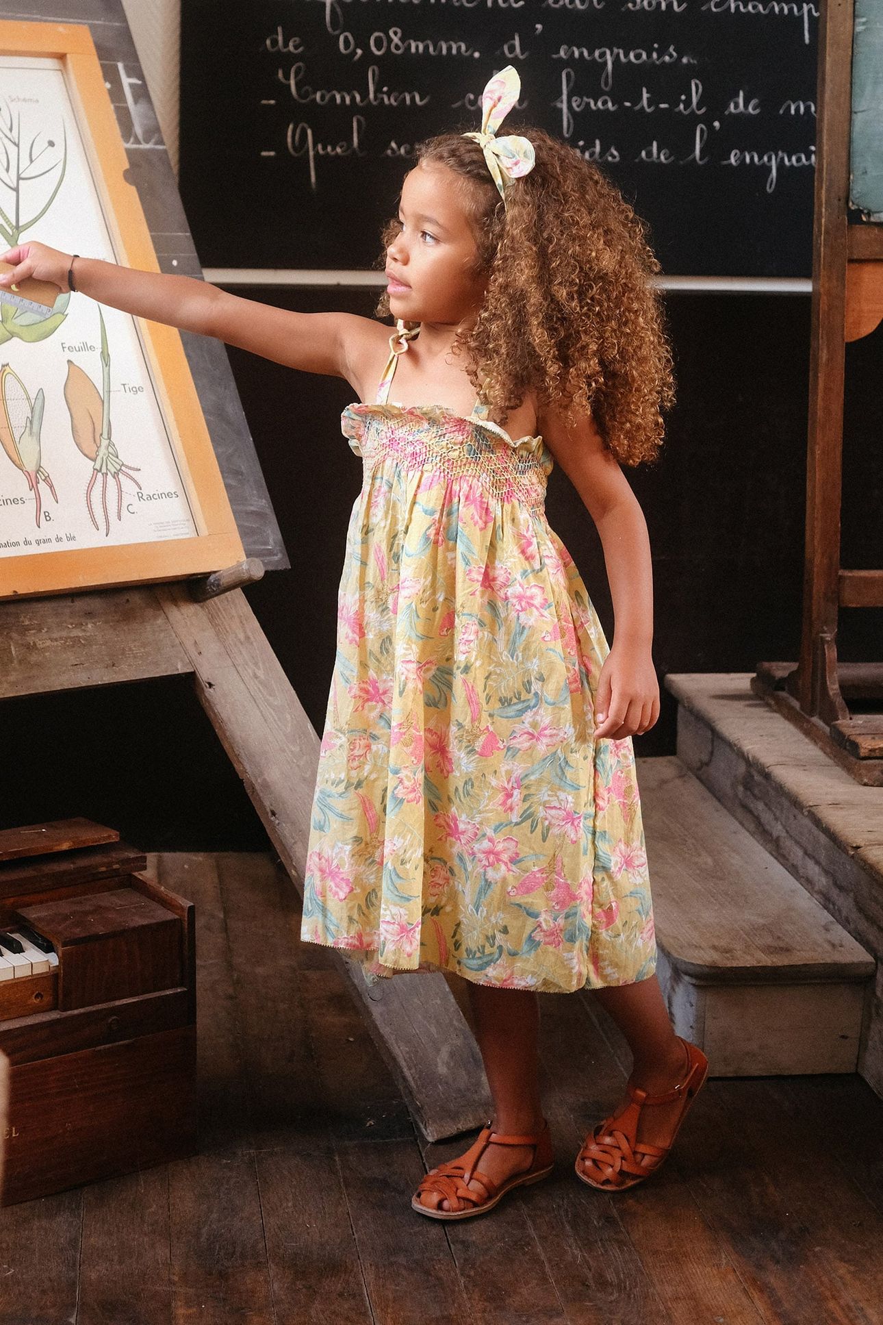 DRESS MARCELINE SOFT HONEY PARROTS 1