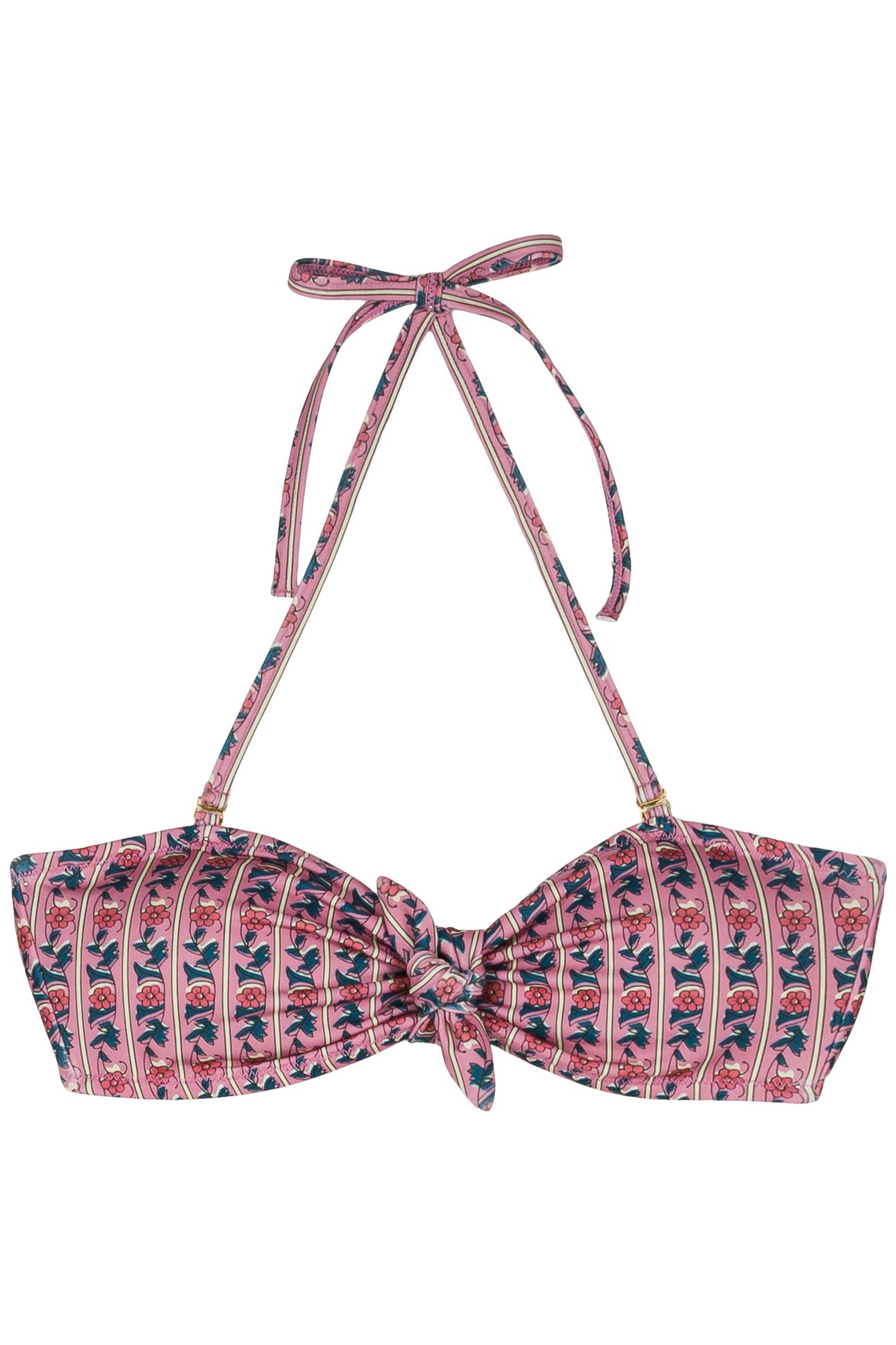 BIKINI TOP WALNUT TEAL GARDEN OF EDEN 2