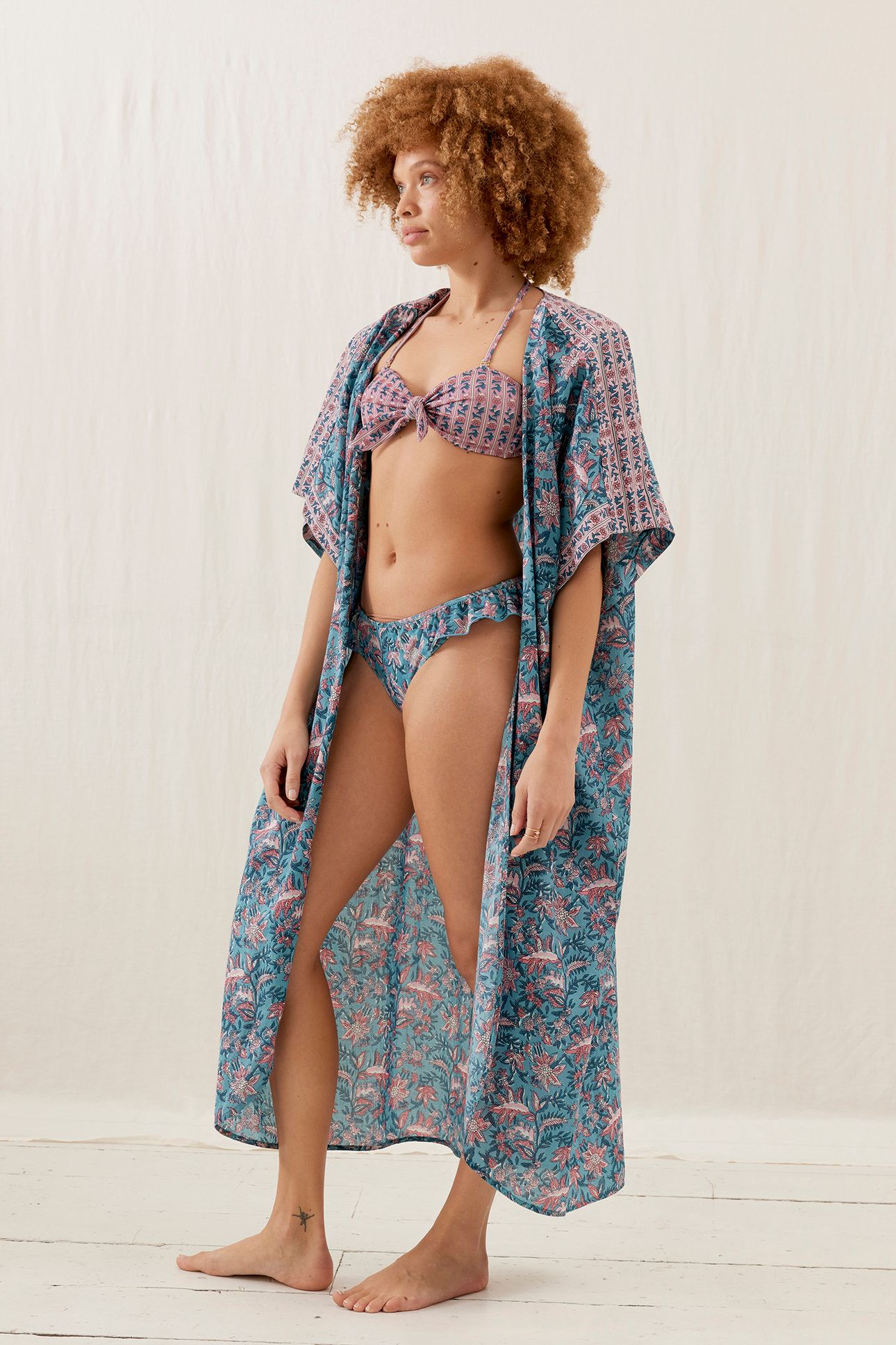 BIKINI BOTTOM YUMI TEAL GARDEN OF EDEN 4
