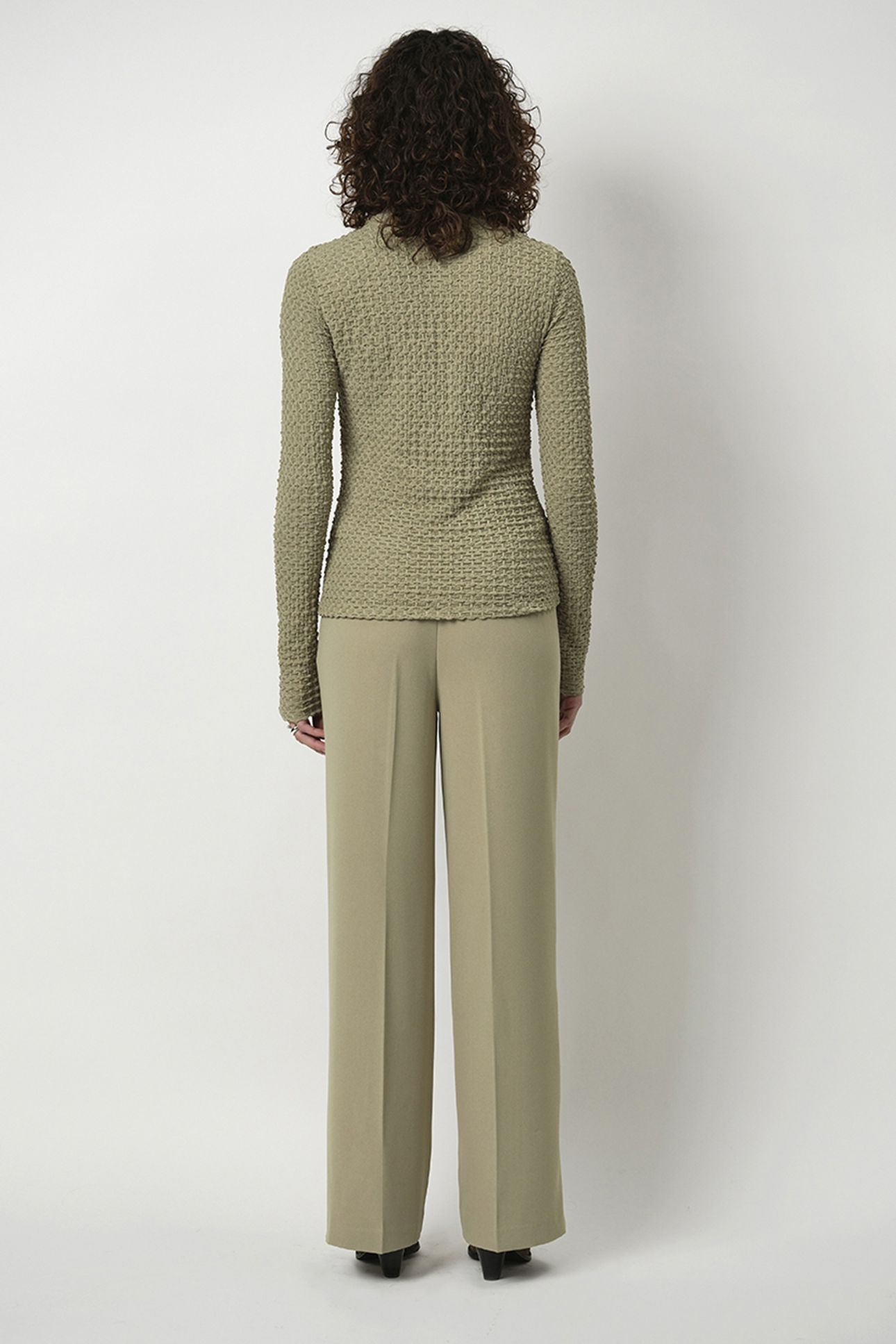 LUCAS WIDE LEG PANTS SWAMP GREEN 2