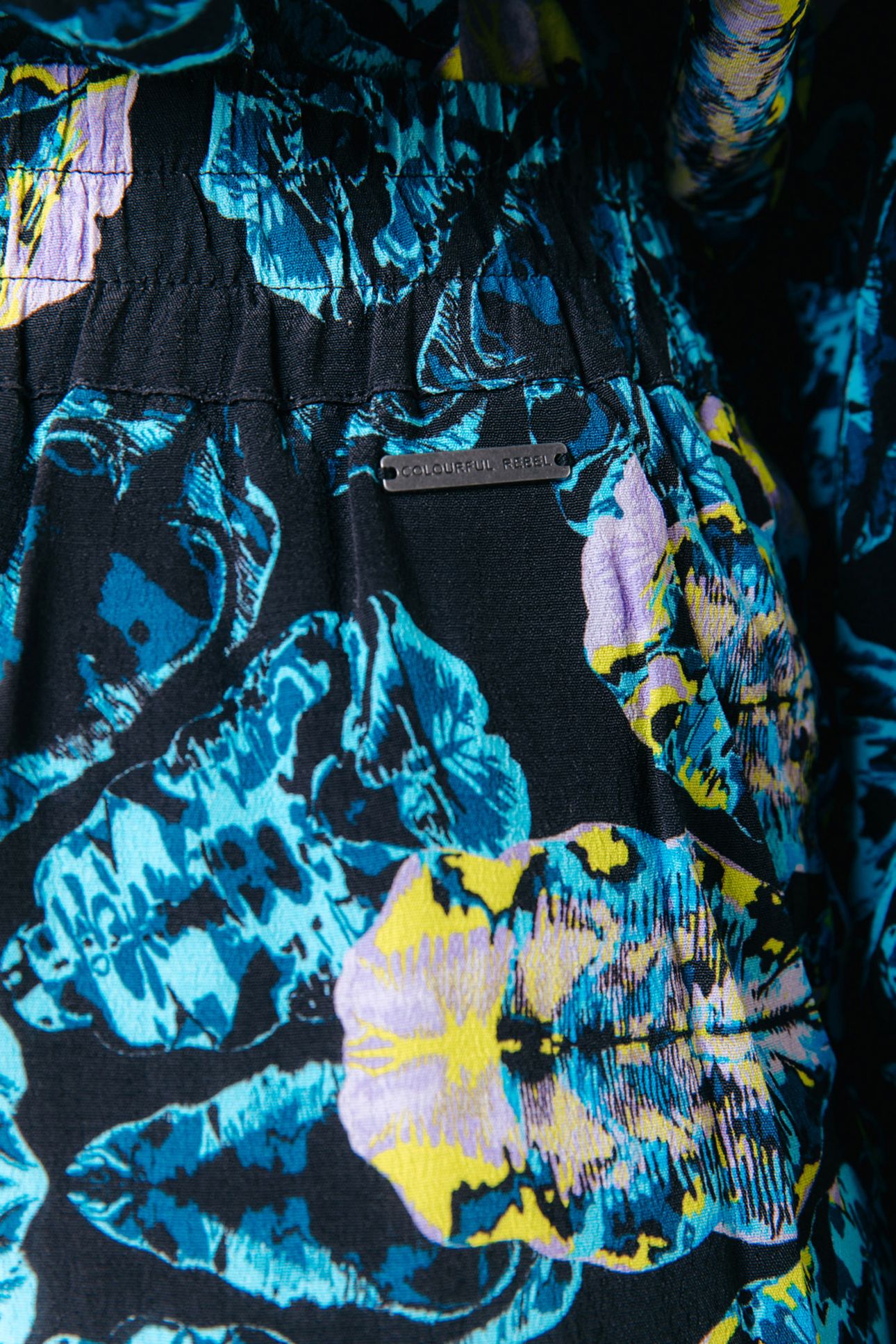 MELODY DIGITAL FLOWER STRAIGHT PANTS LIGHT BLUE 3