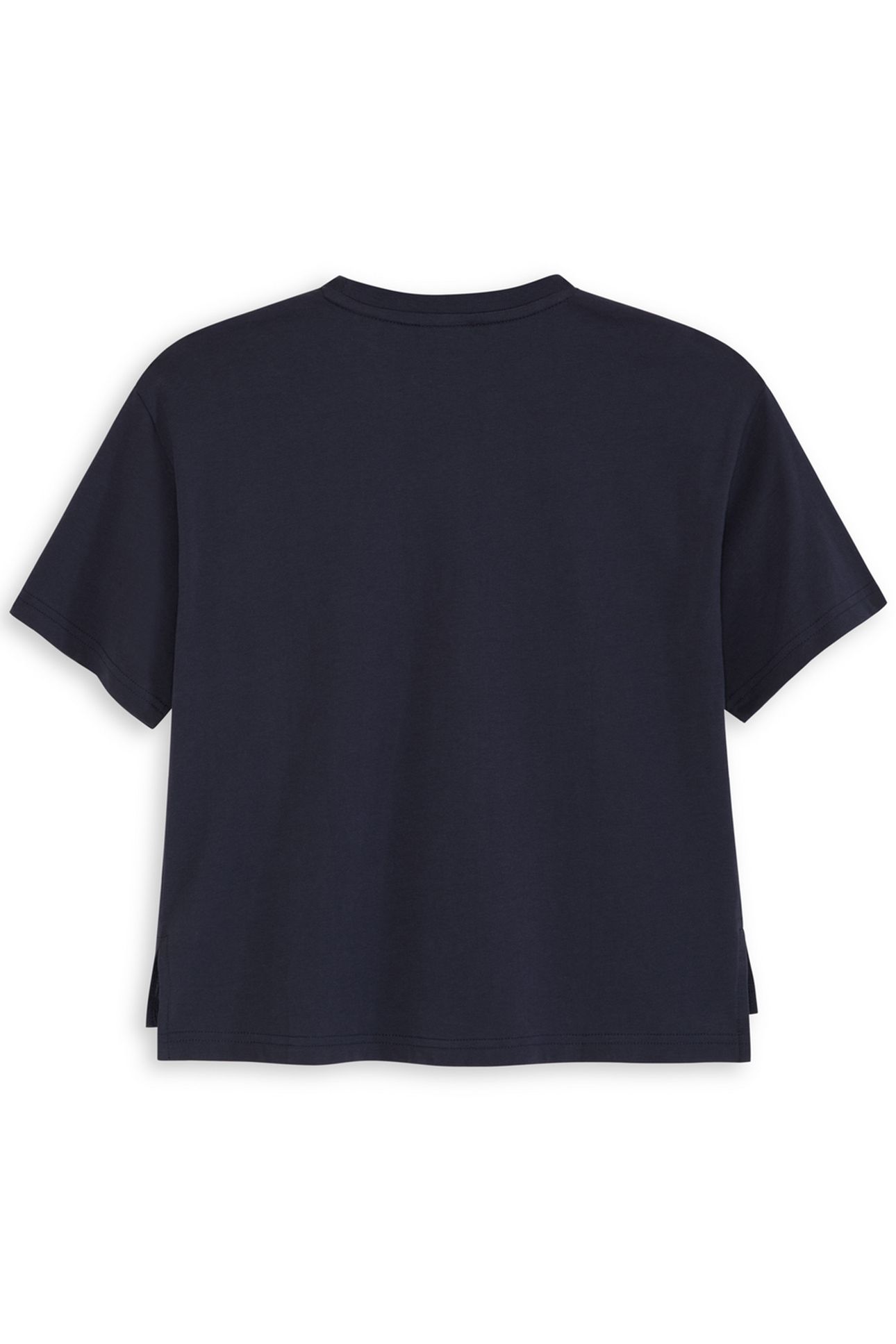 GIRLS CTTN JERSEY SS FASHION TOP BLACK/BLUE 2