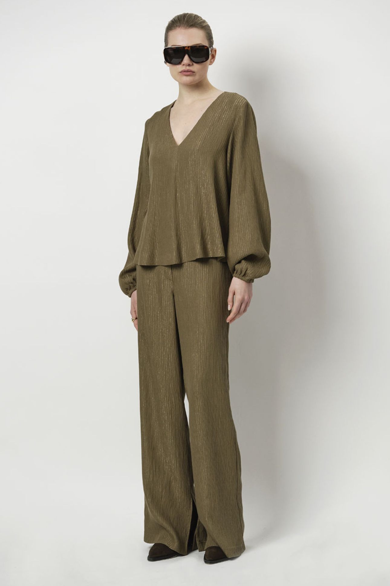 LIMA WIDE LEG PANTS OLIVE BALSAMIC 1