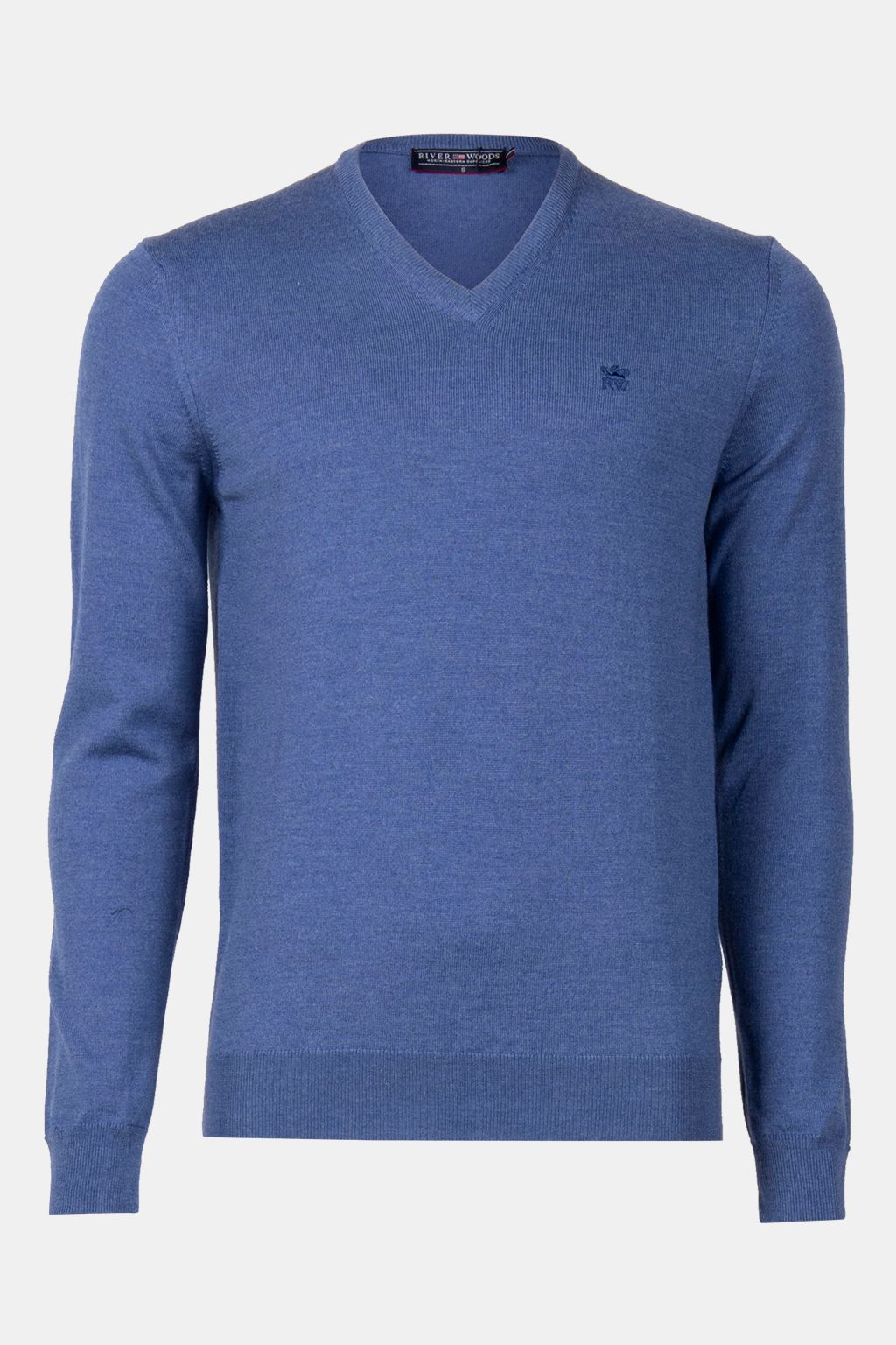 BASIC V-NECK PULLOVER DENIM BLUE MIX 3