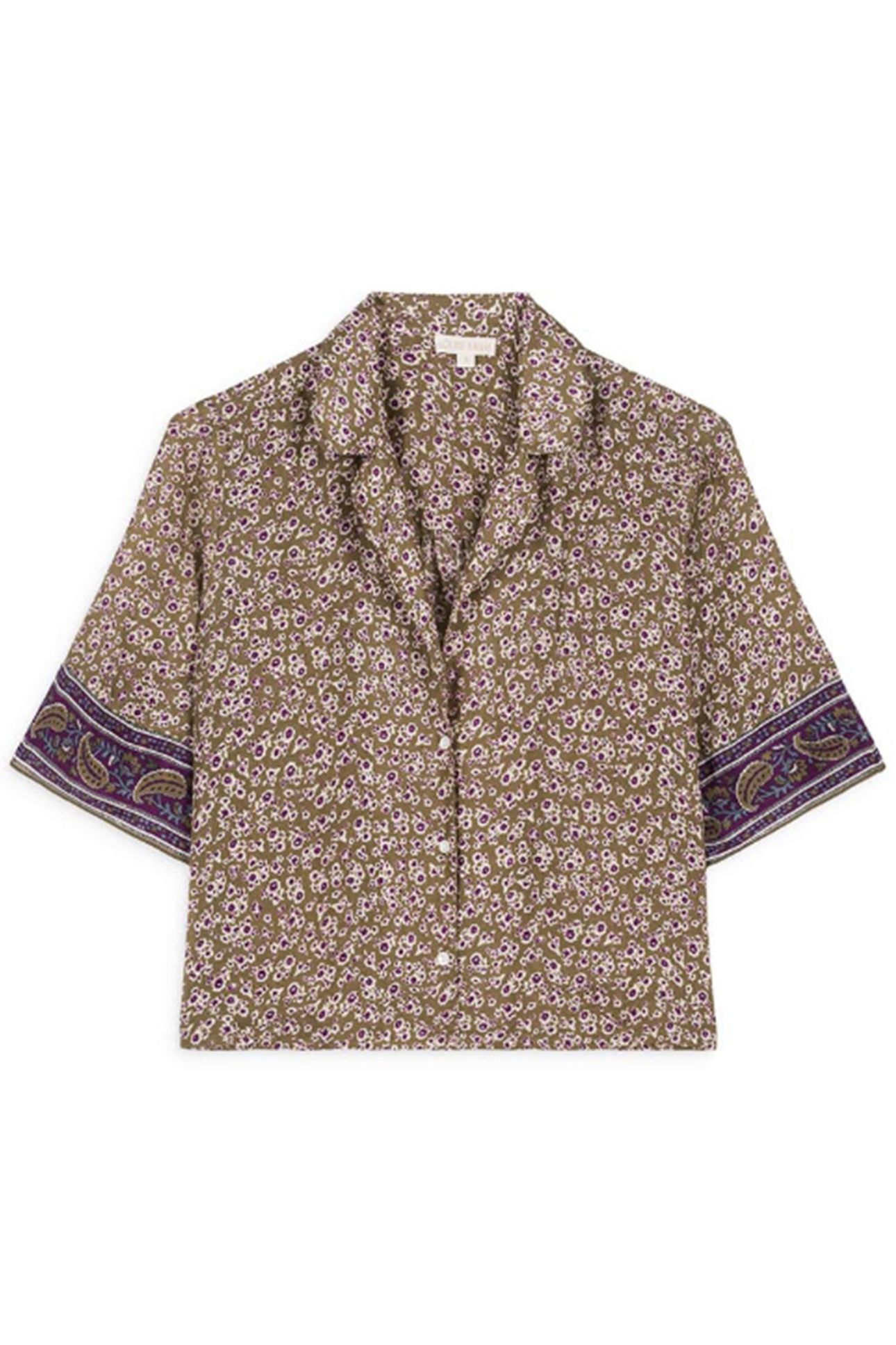 PAJAMAS TOP LOULOU KHAKI FREESIA DREAMS 2