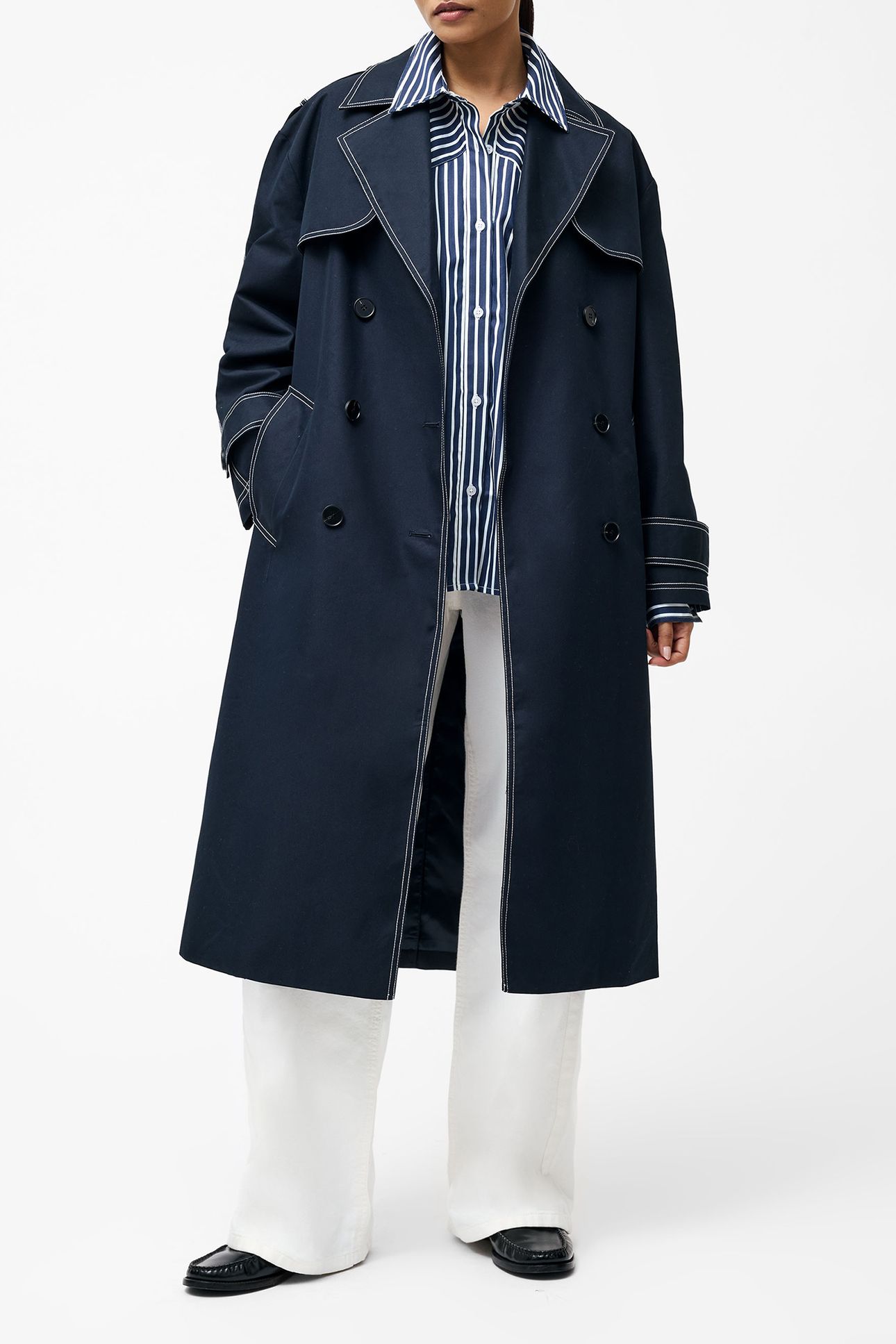 AFTON TRENCH COAT NAVY 2