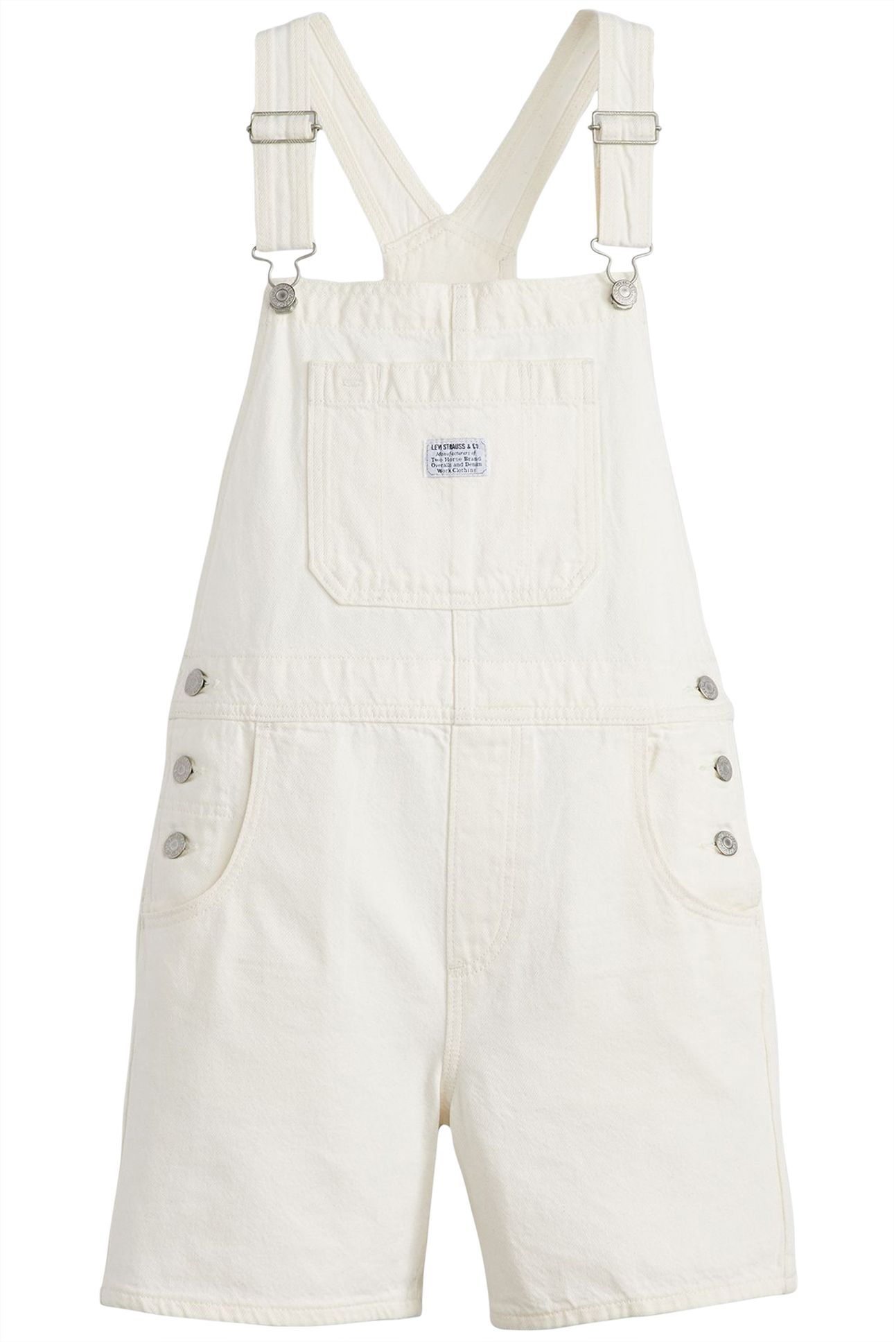 UTILITY DUNGAREES PLAYSUIT  IN WHITE 3