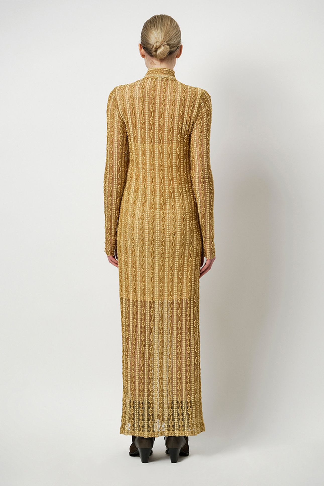 UNIQUE LACE MAXI DRESS TENDER YELLOW 2
