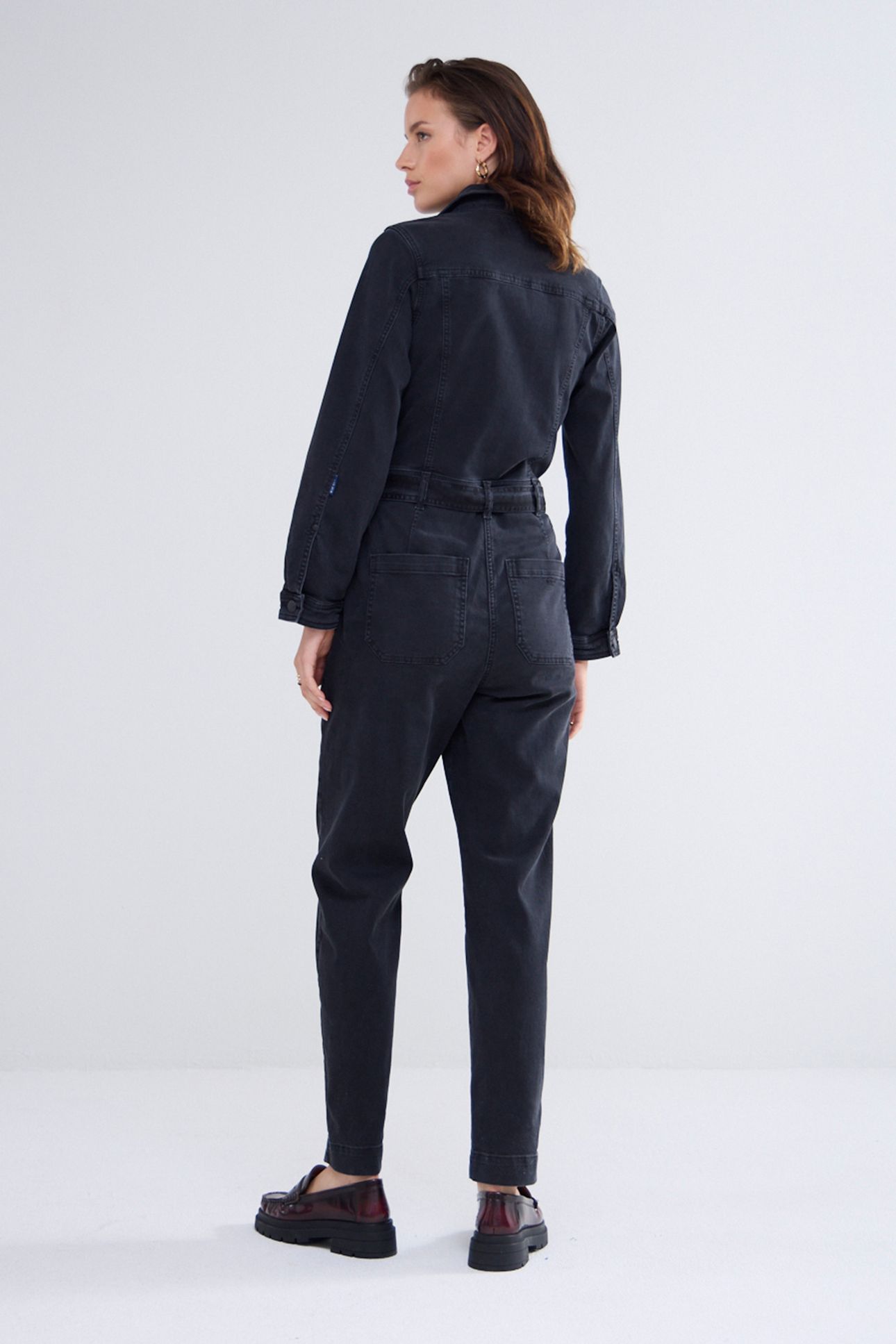 DENIM JUMPSUIT COMFORT STRETCH DENIM BLACKS 2