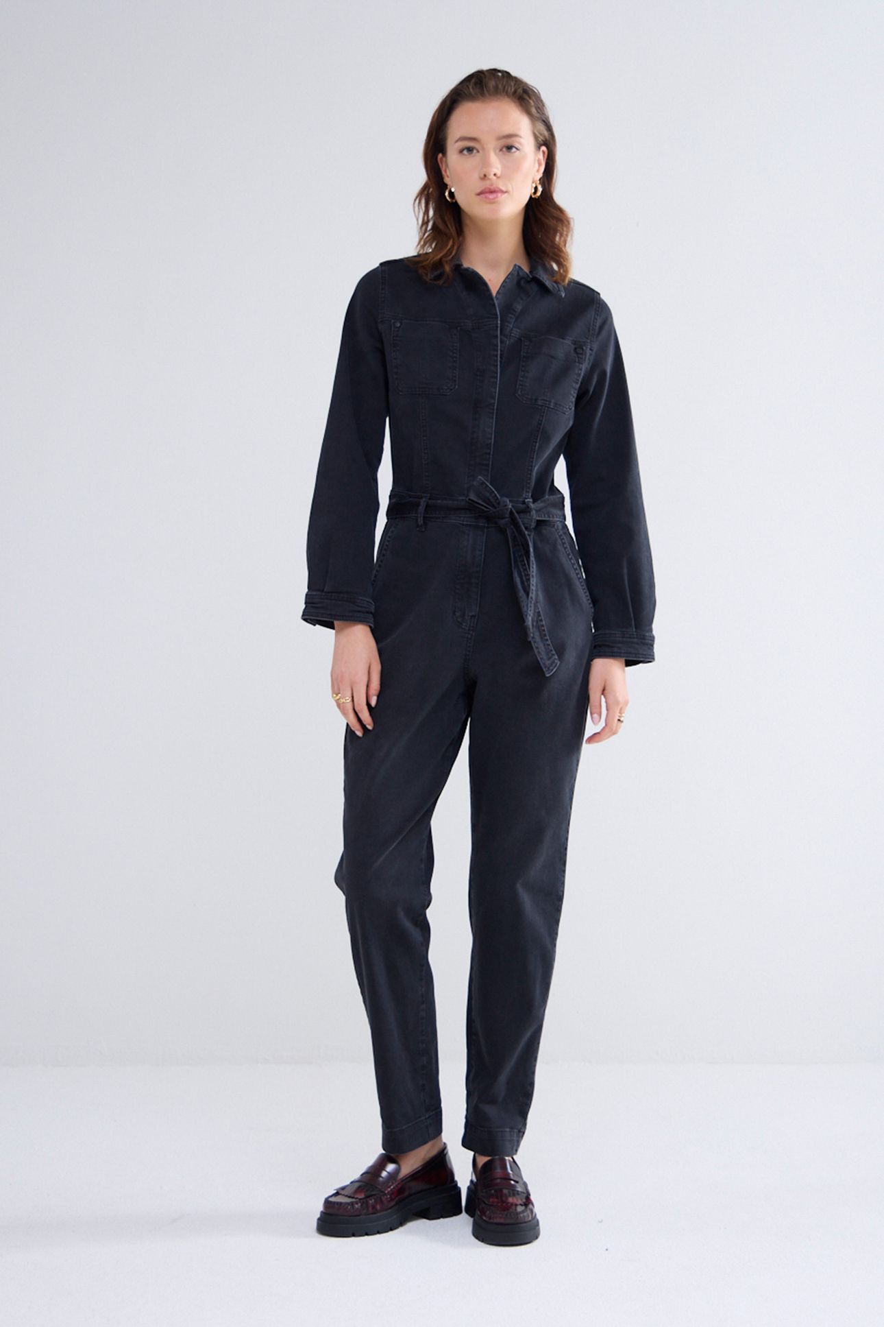 DENIM JUMPSUIT COMFORT STRETCH DENIM BLACKS 1