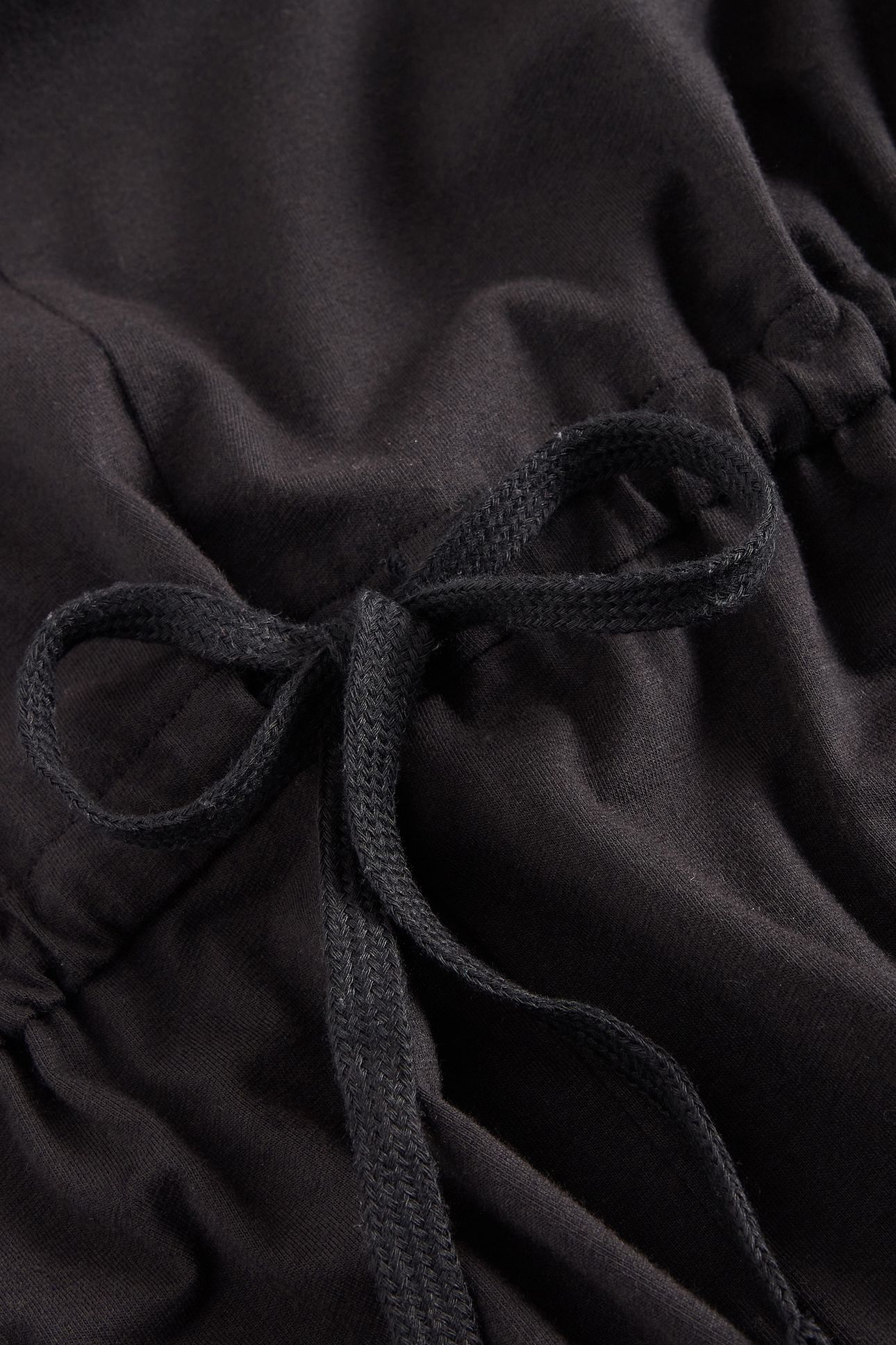 DRAWSTRING JERSEY JUMPSUIT PURE BLACK 5