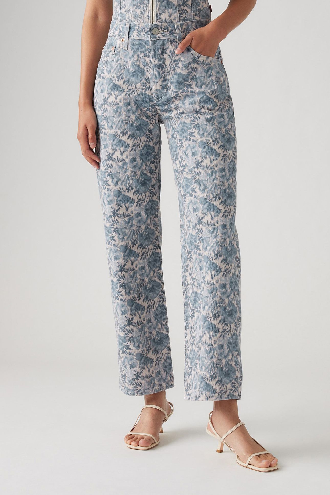 501 '90S ANKLE OPHELIA FLORAL 1