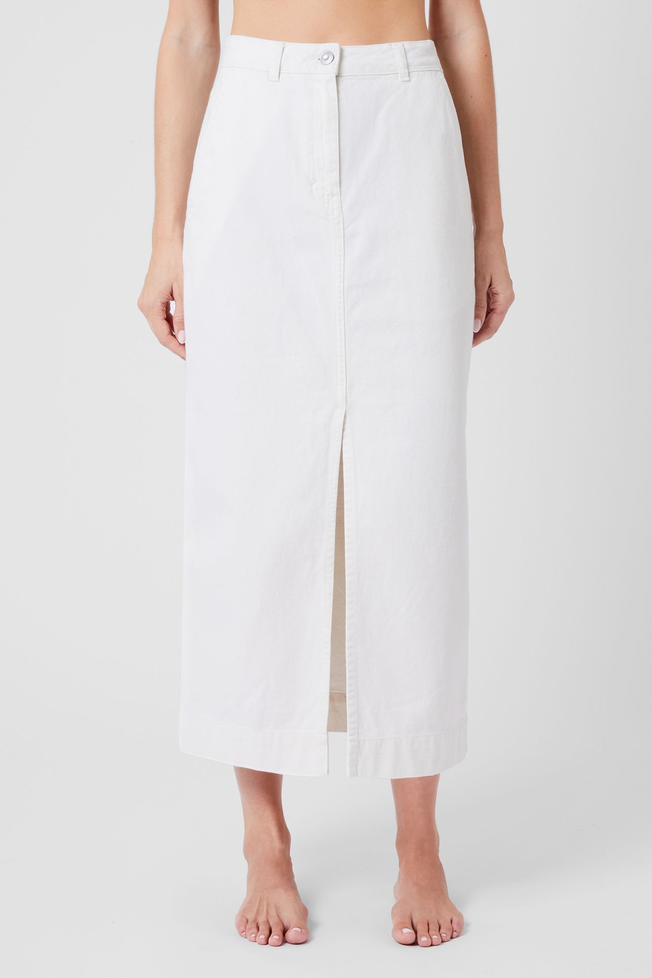 DENVER MIDAXI SKIRT ECRU 1