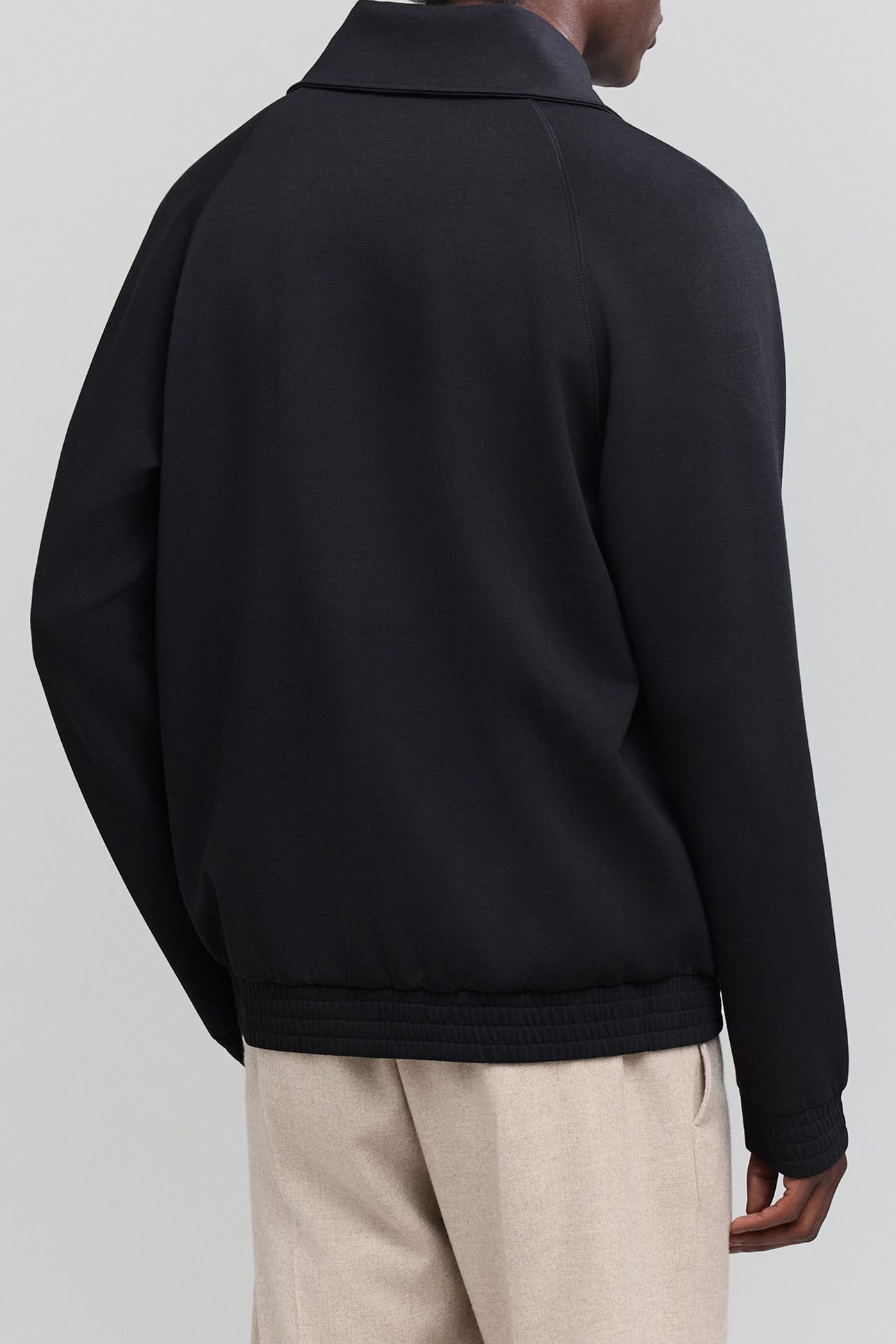BLACK HIGH NECK ZIPPED CARDIGAN 2