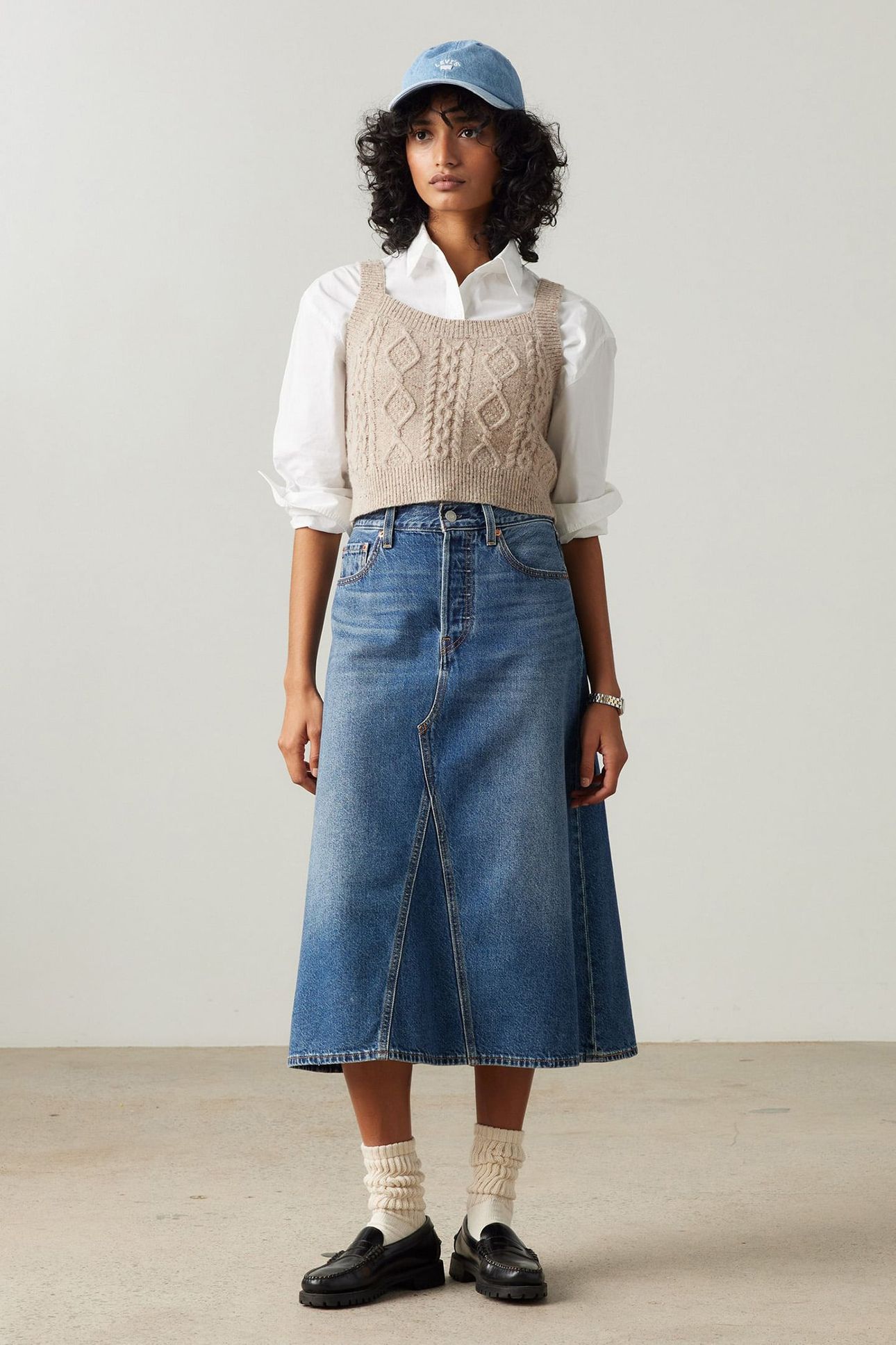 HR A LINE DECON SKIRT MID MORNING 1