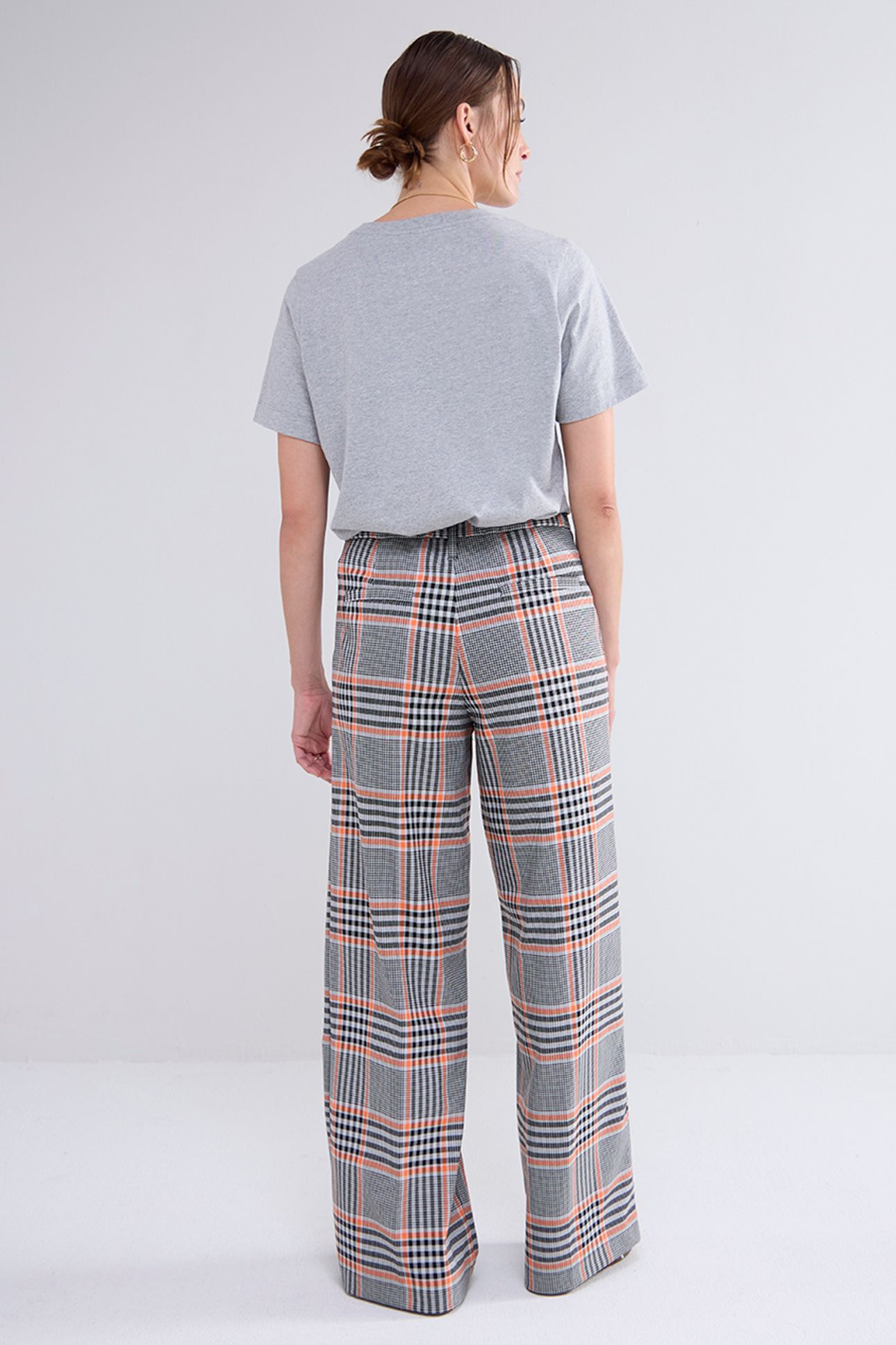 TROUSERS ORANGE CHECK MULTICOLOUR 3