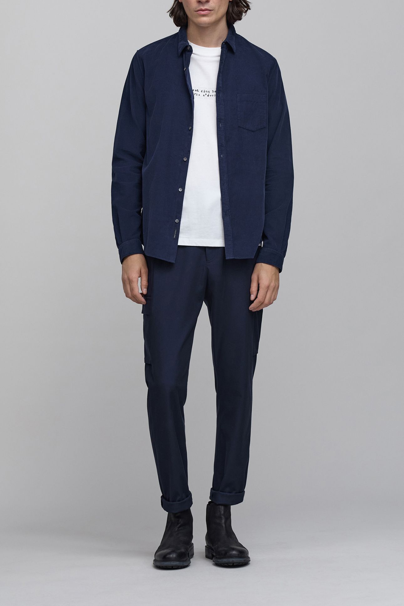INDIGO VELVET MILLERAIES SHIRT 3