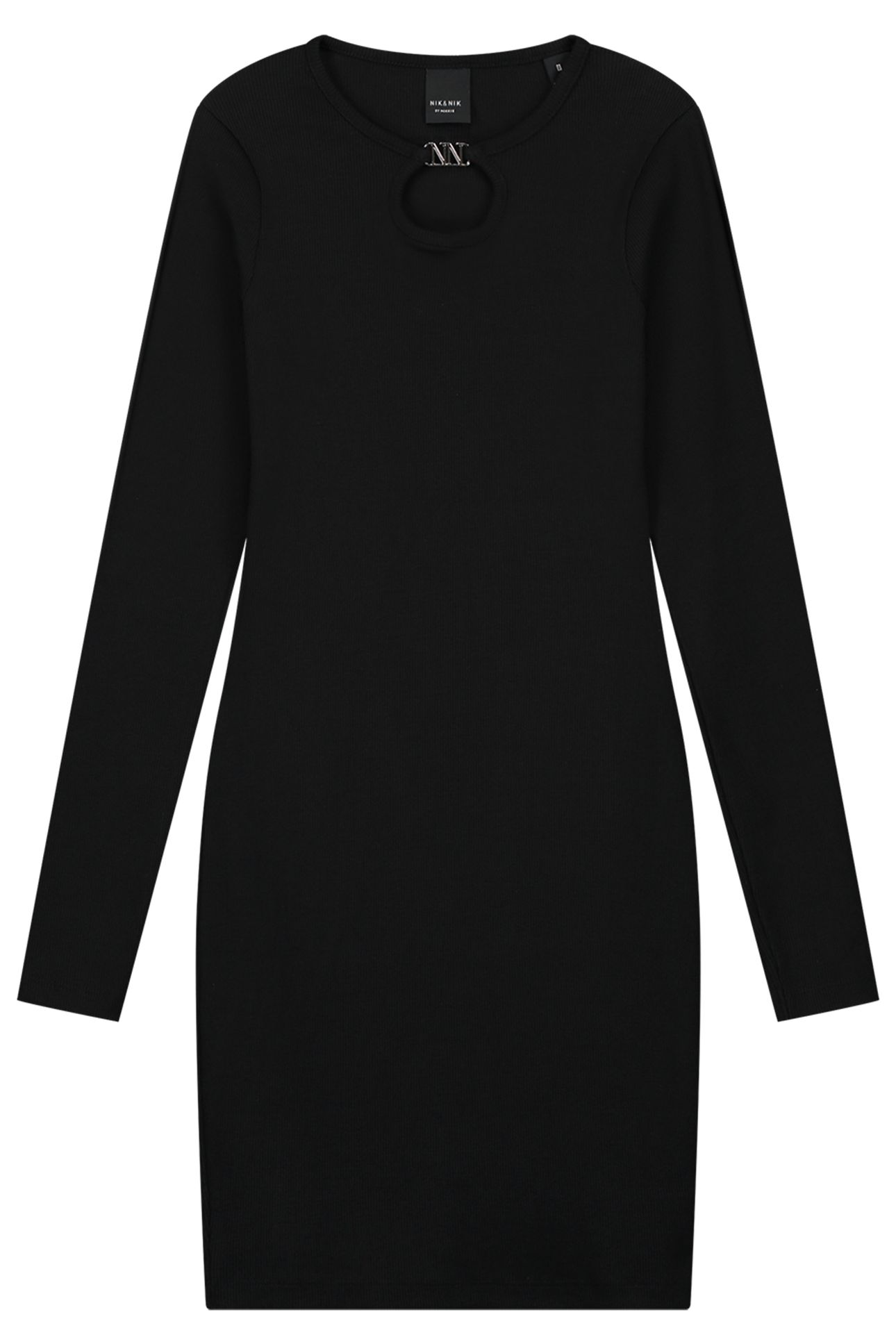 PRESLEY RIB DRESS BLACK 2