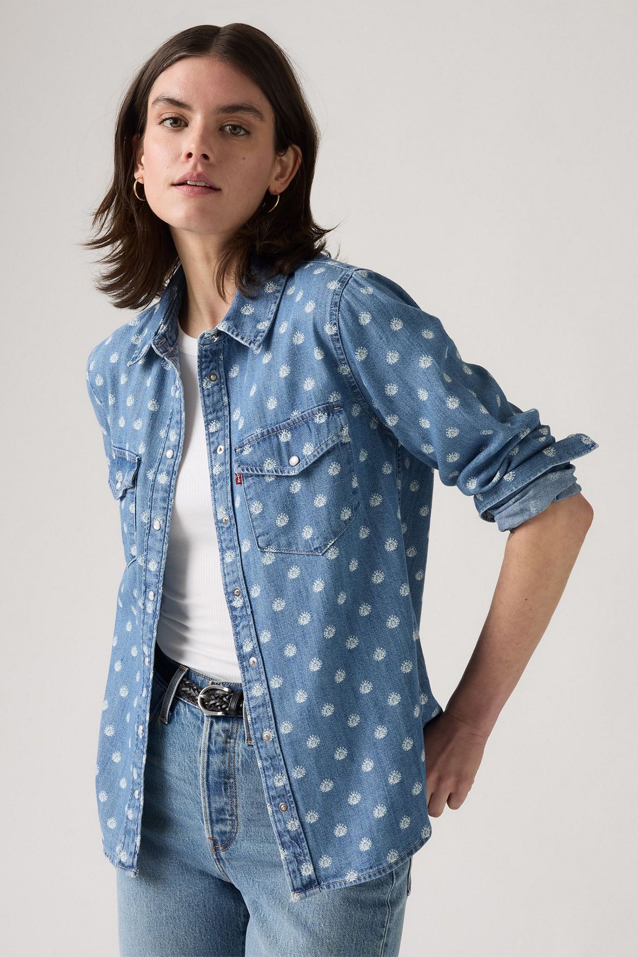 ICONIC WESTERN DENIM SHIRT IN PRINT 3