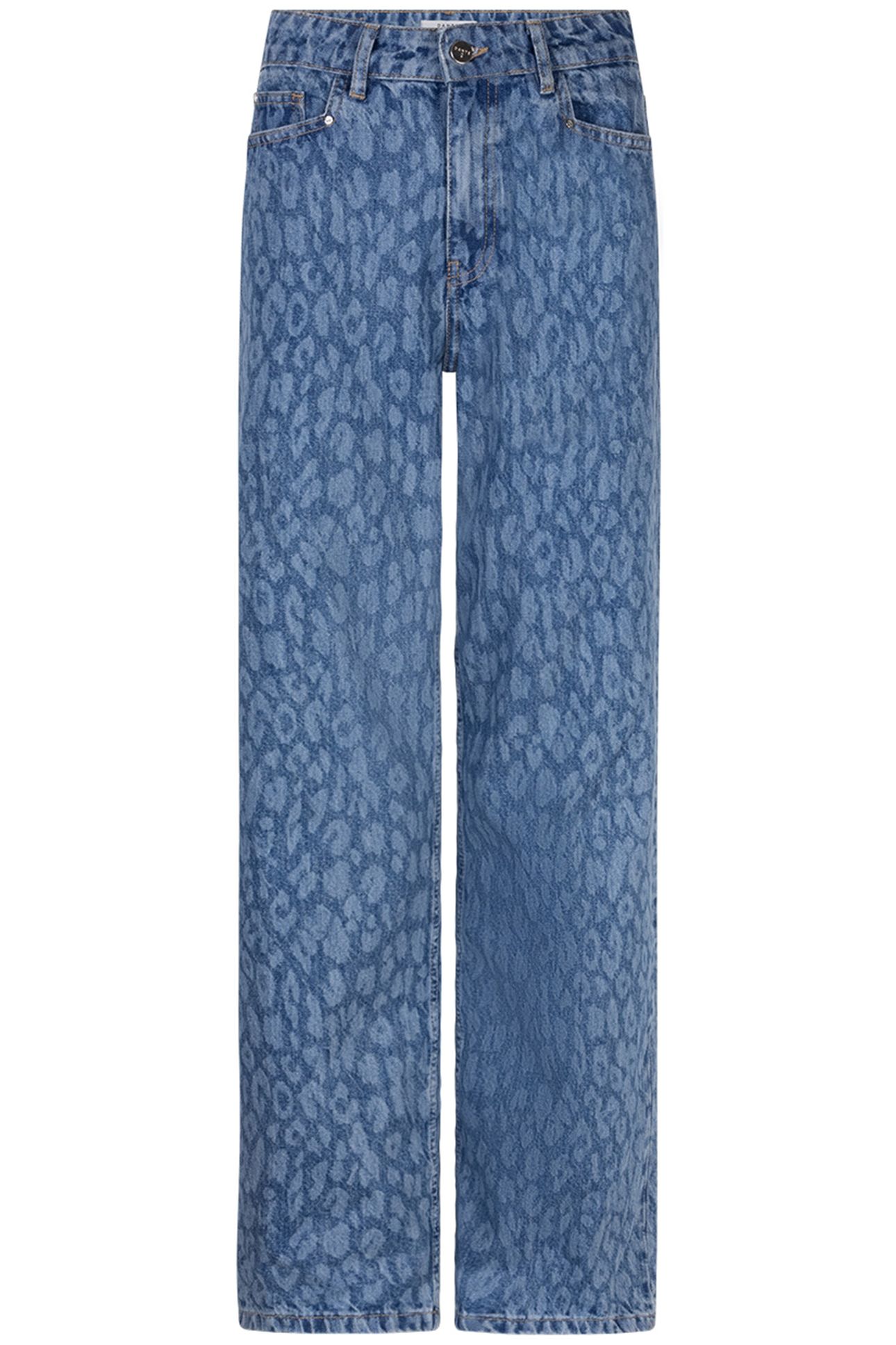 NUIT LEOPARD WIDE LEG JEANS WASHED BLUE 3