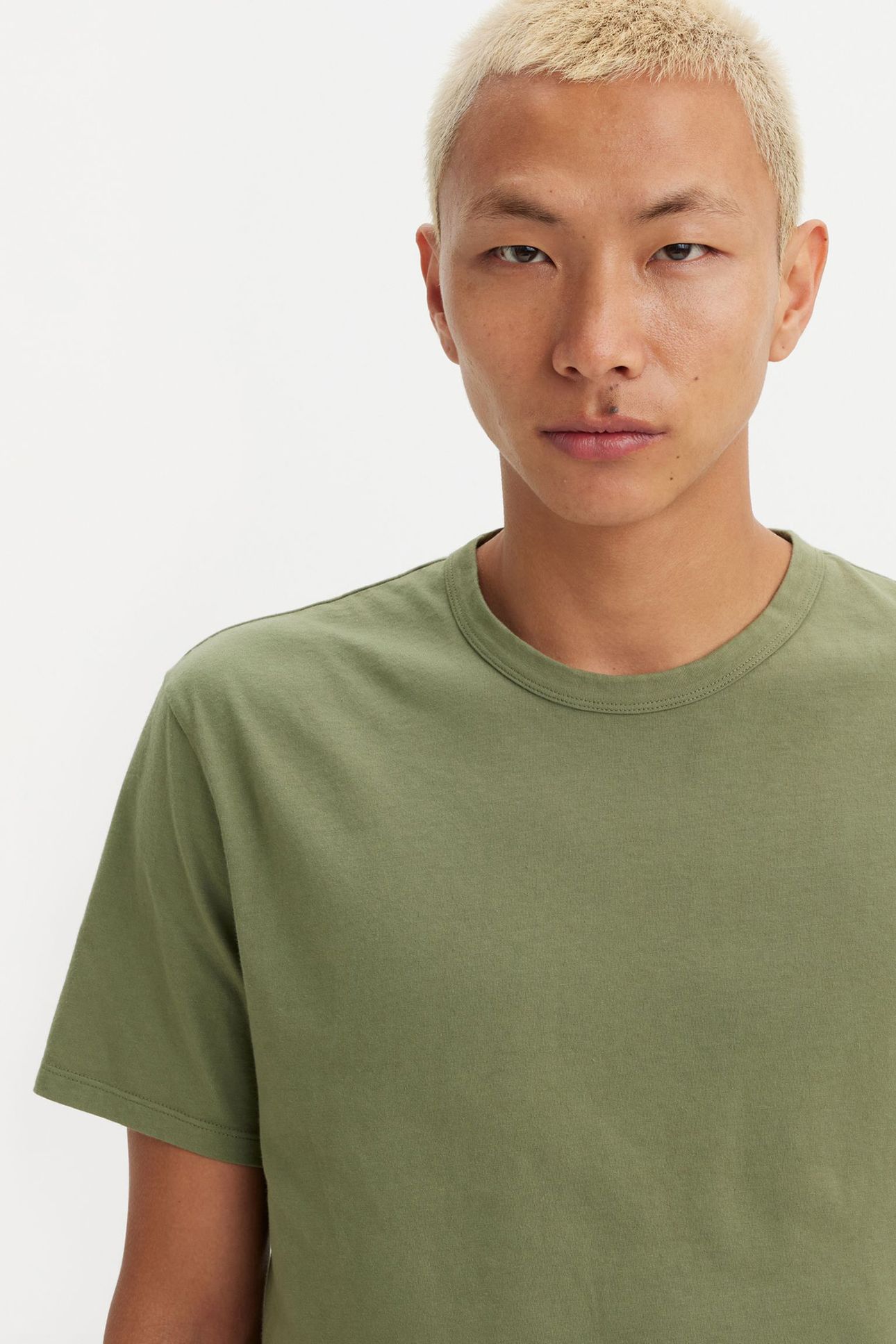 PREMIUM SLIM FIT TEE GARMENT DYE MOSS OLIVE 5