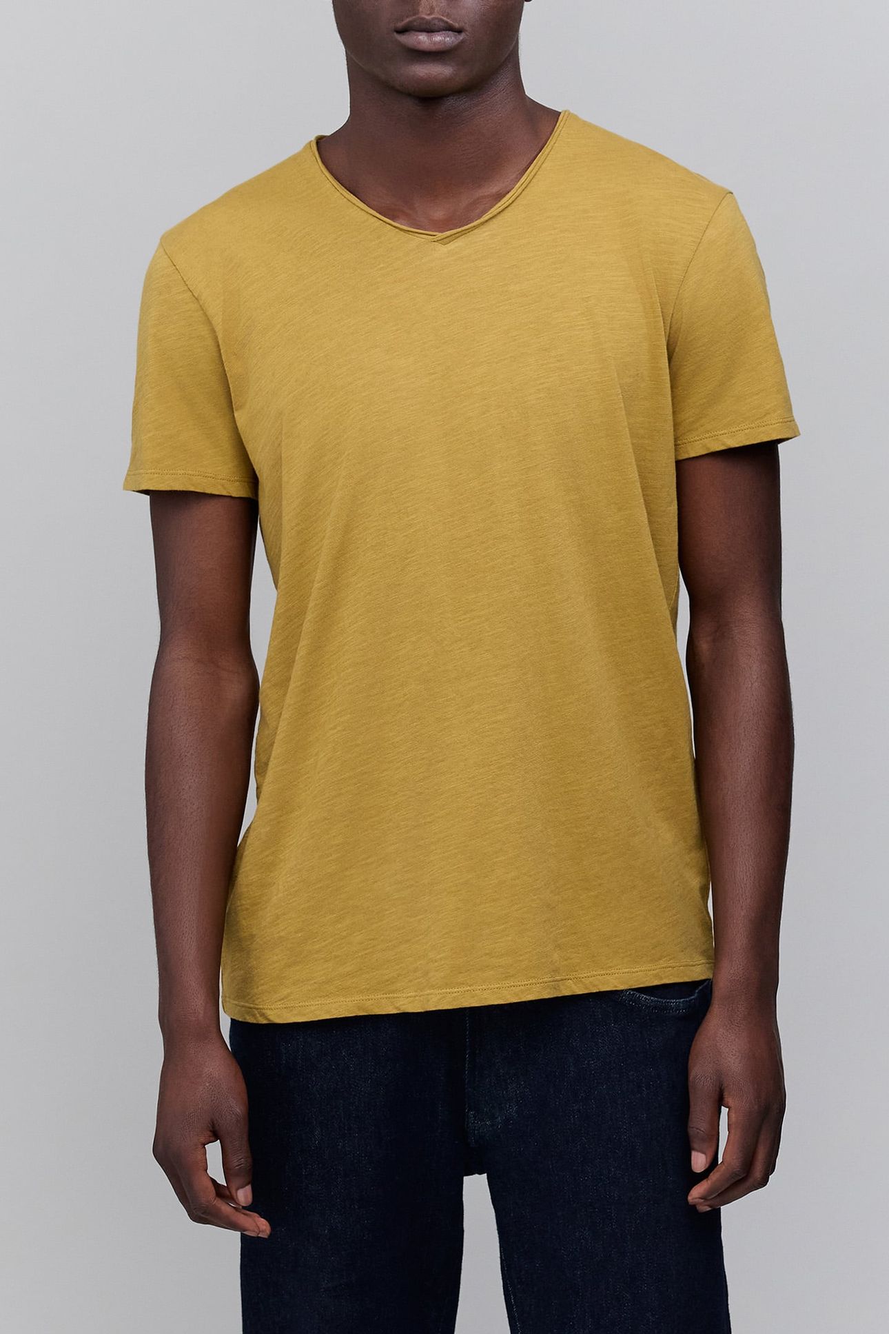 LICHEN ORGANIC COTTON ESSENTIAL V-NECK T-SHIRT 1