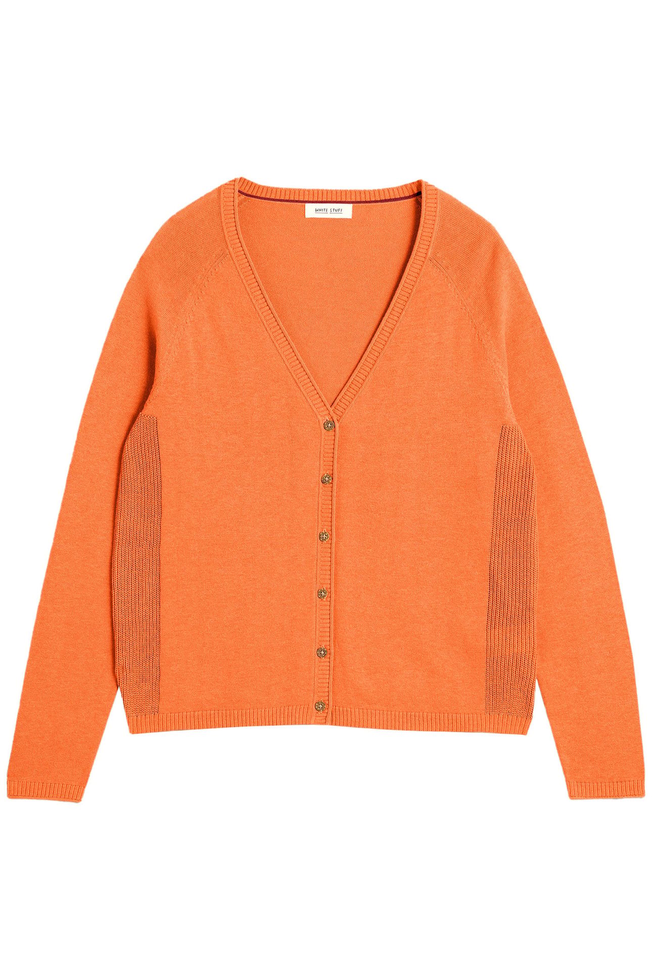 LUNA V NECK CARDI BRIGHT ORANGE 3