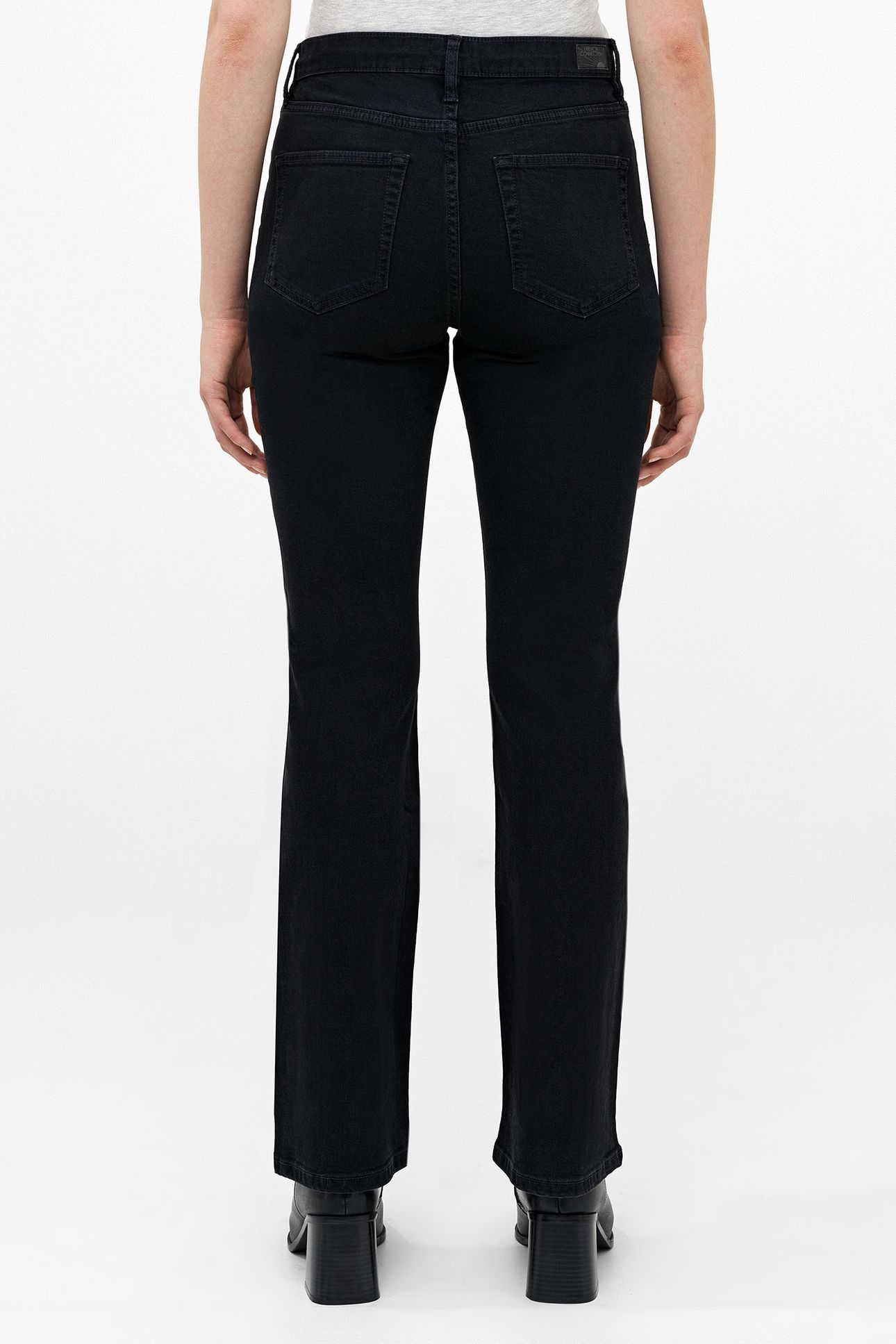 STRETCH DENIM BOOT CUT FUL LNG BLACK 2