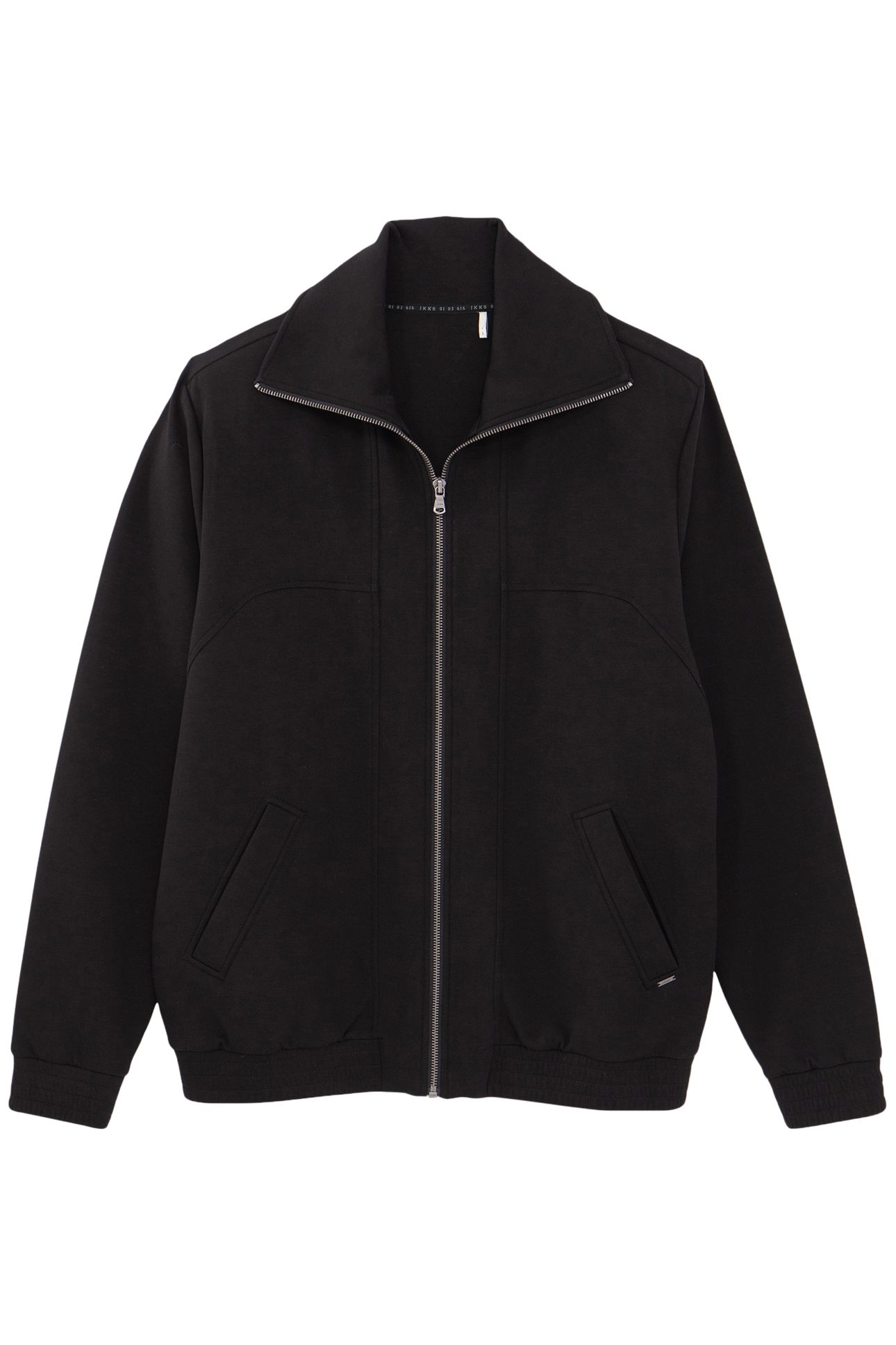 BLACK HIGH NECK ZIPPED CARDIGAN 4