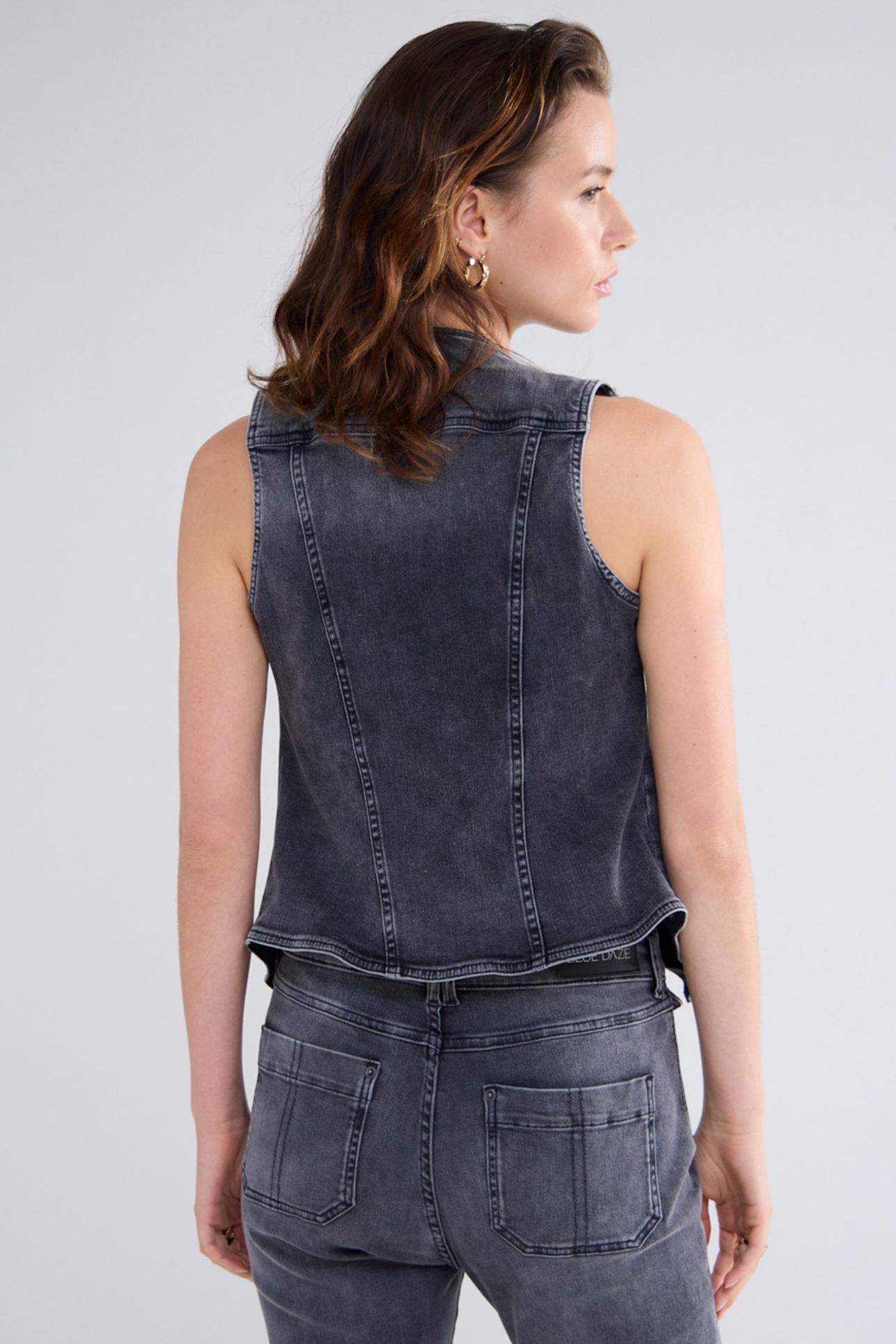 DENIM GILET COTTON BLACK DENIM BLACK DENIM 2