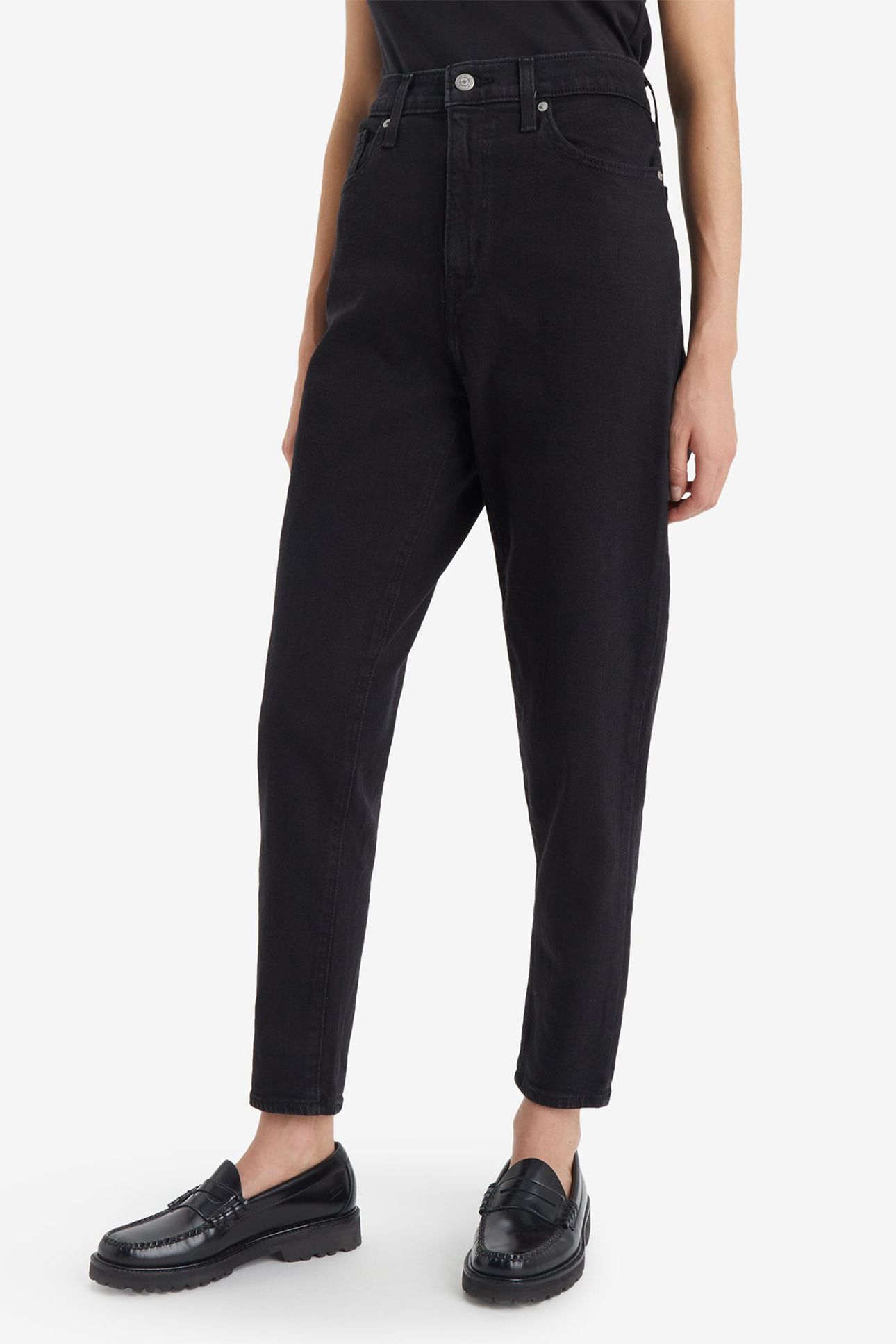 HIGH WAISTED MOM JEAN FLASH BLACK 1