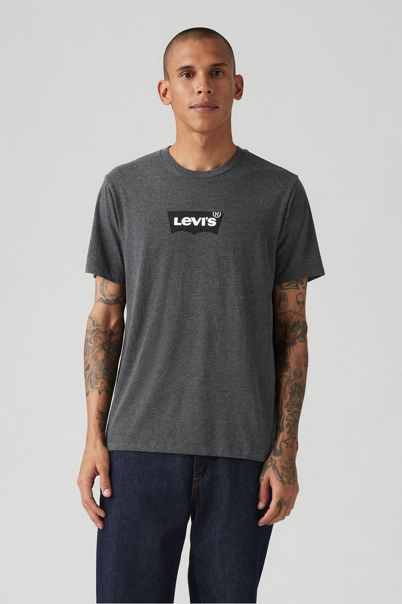 GRAPHIC CREWNECK TEE BATWING LOGO CAVIAR 1