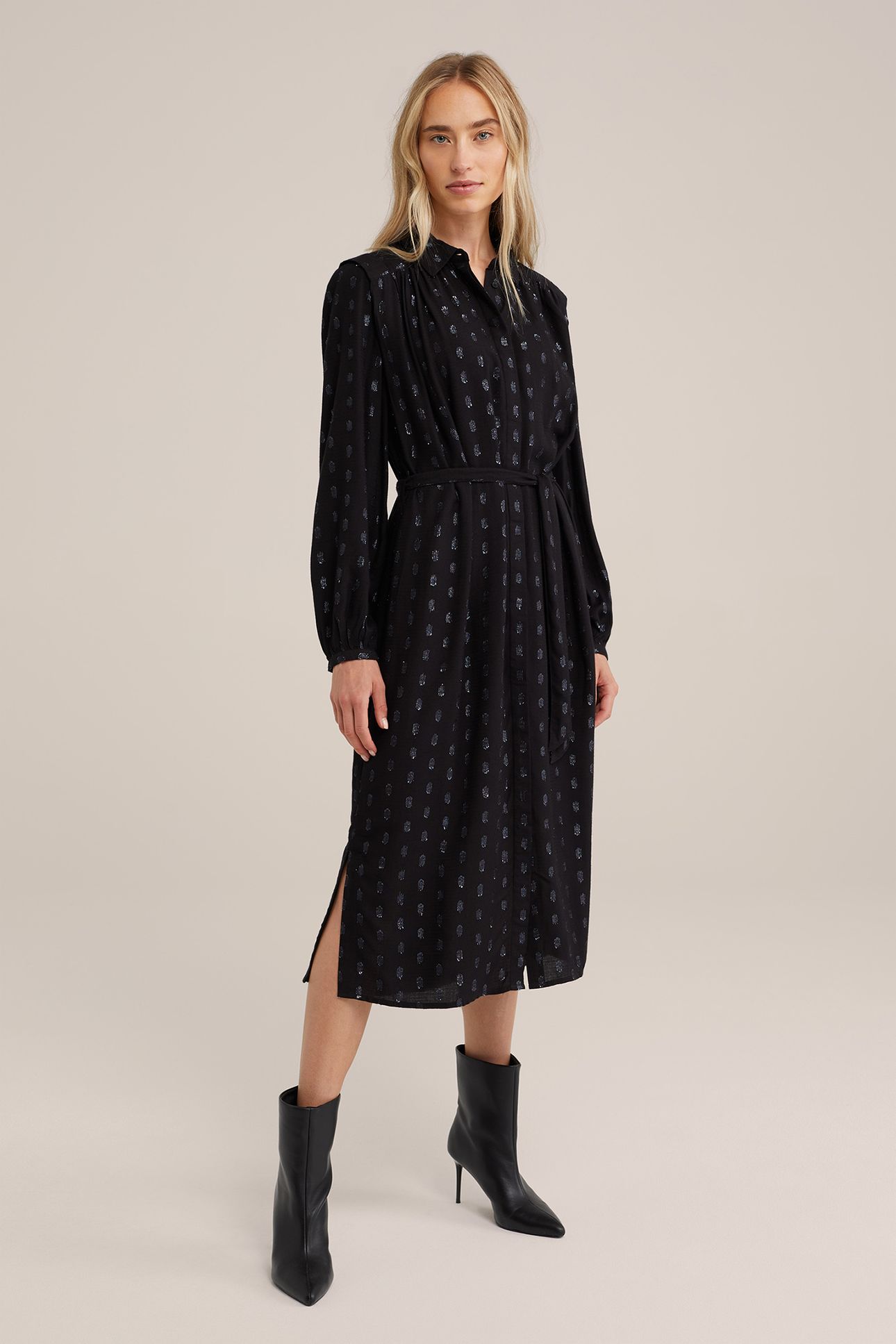 DRESS MID LENGTH BLACK 1