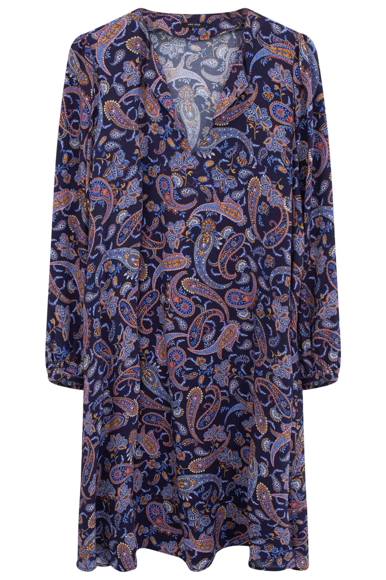 RIOMY - NAVY NEO CASHMERE PRINT DRESS 3