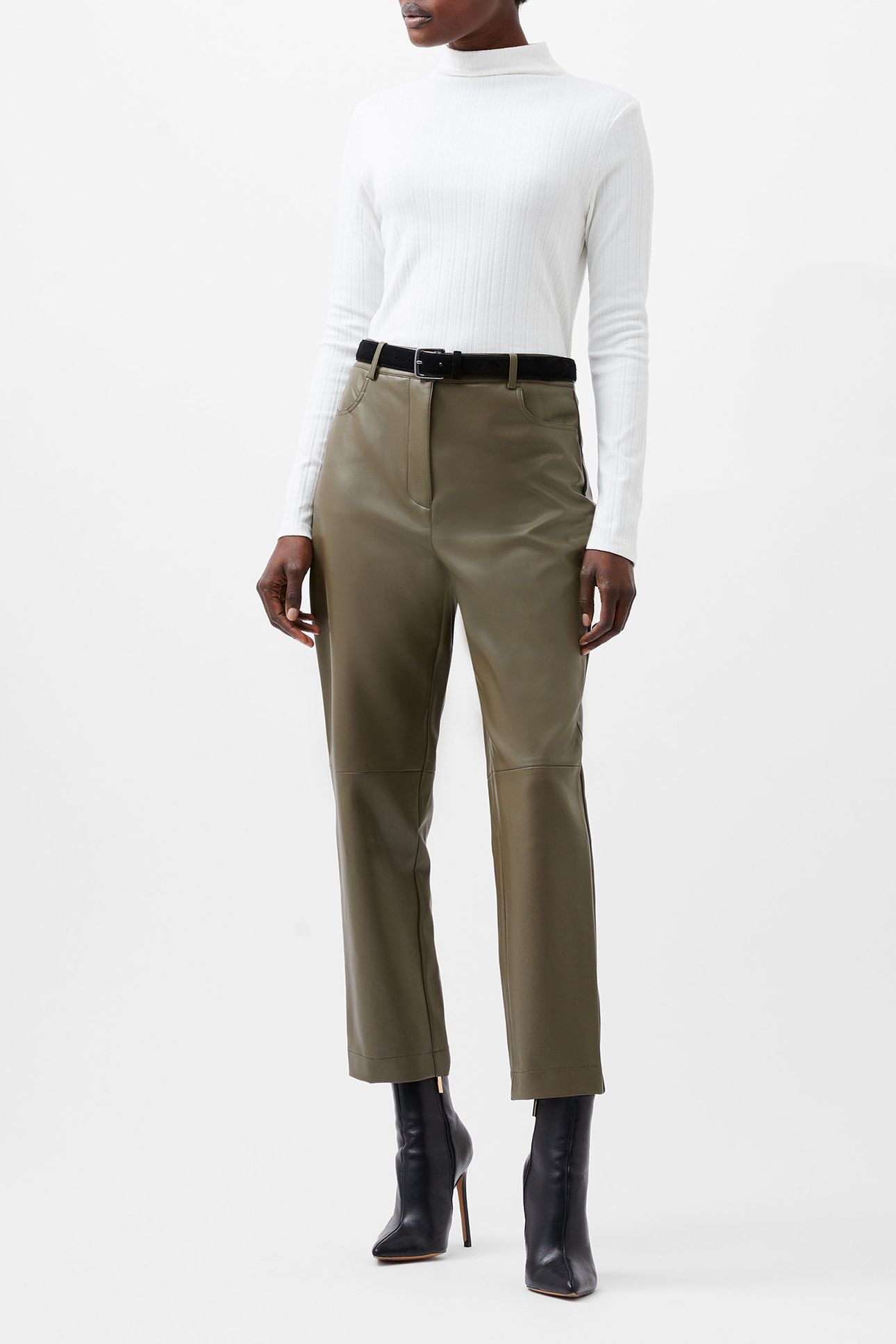 CROLENDA PU TROUSERS CHOCOLATE GANACHE 2