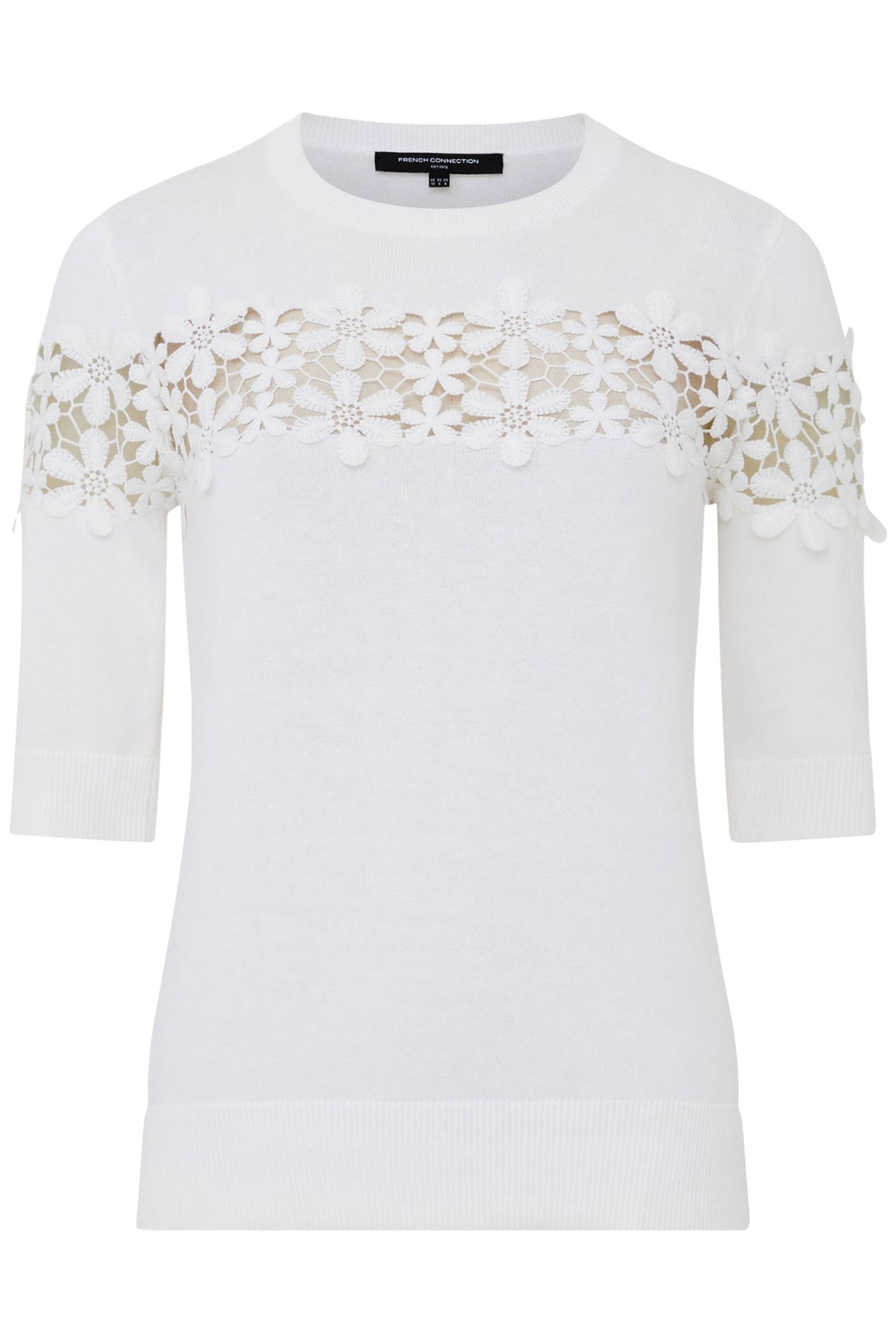 JILLY COBALO LACE SS TOP LINEN WHITE 4