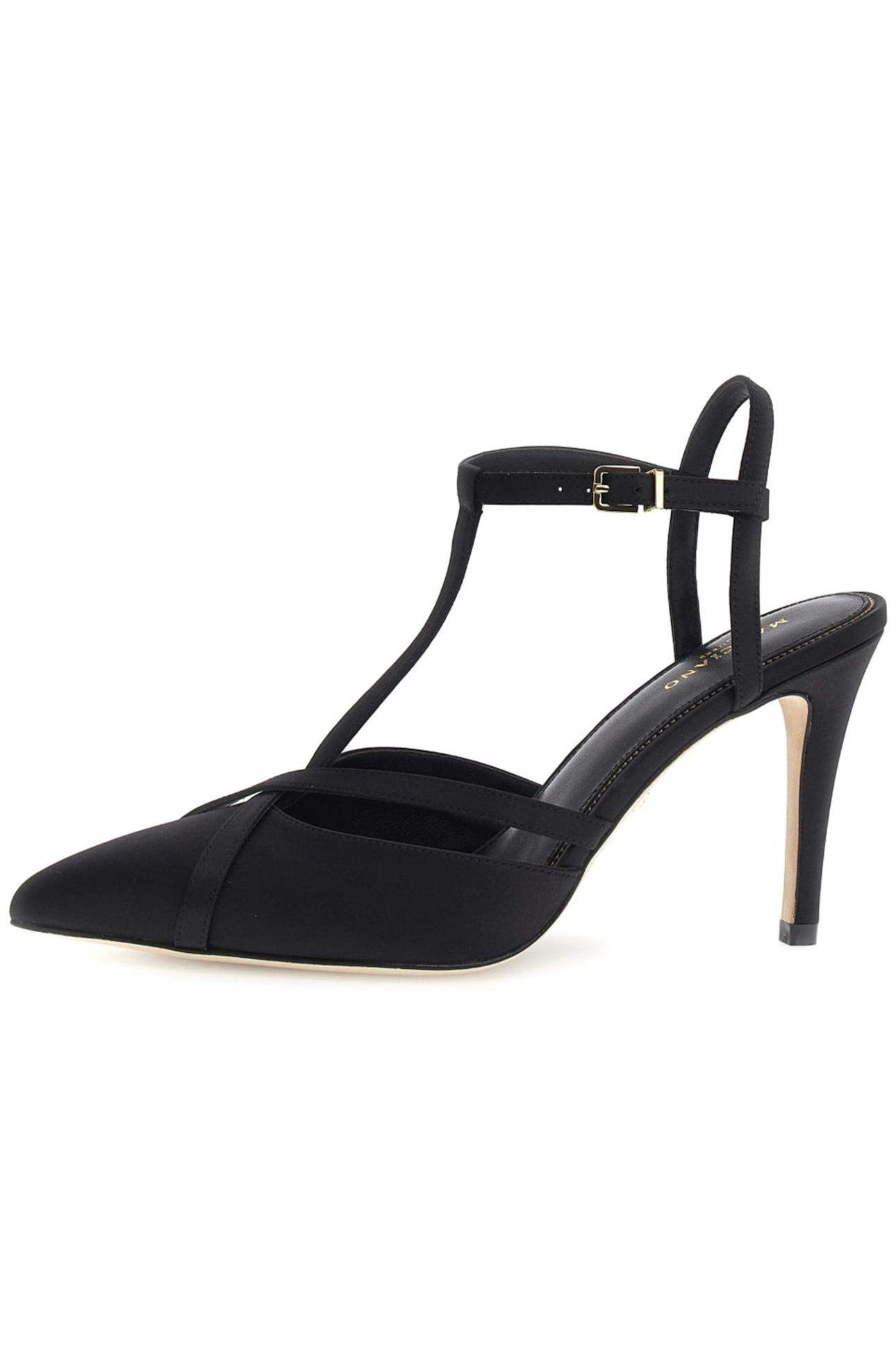 MARCIANO BY GUESS T STRAP PUMP JET BLACK 5