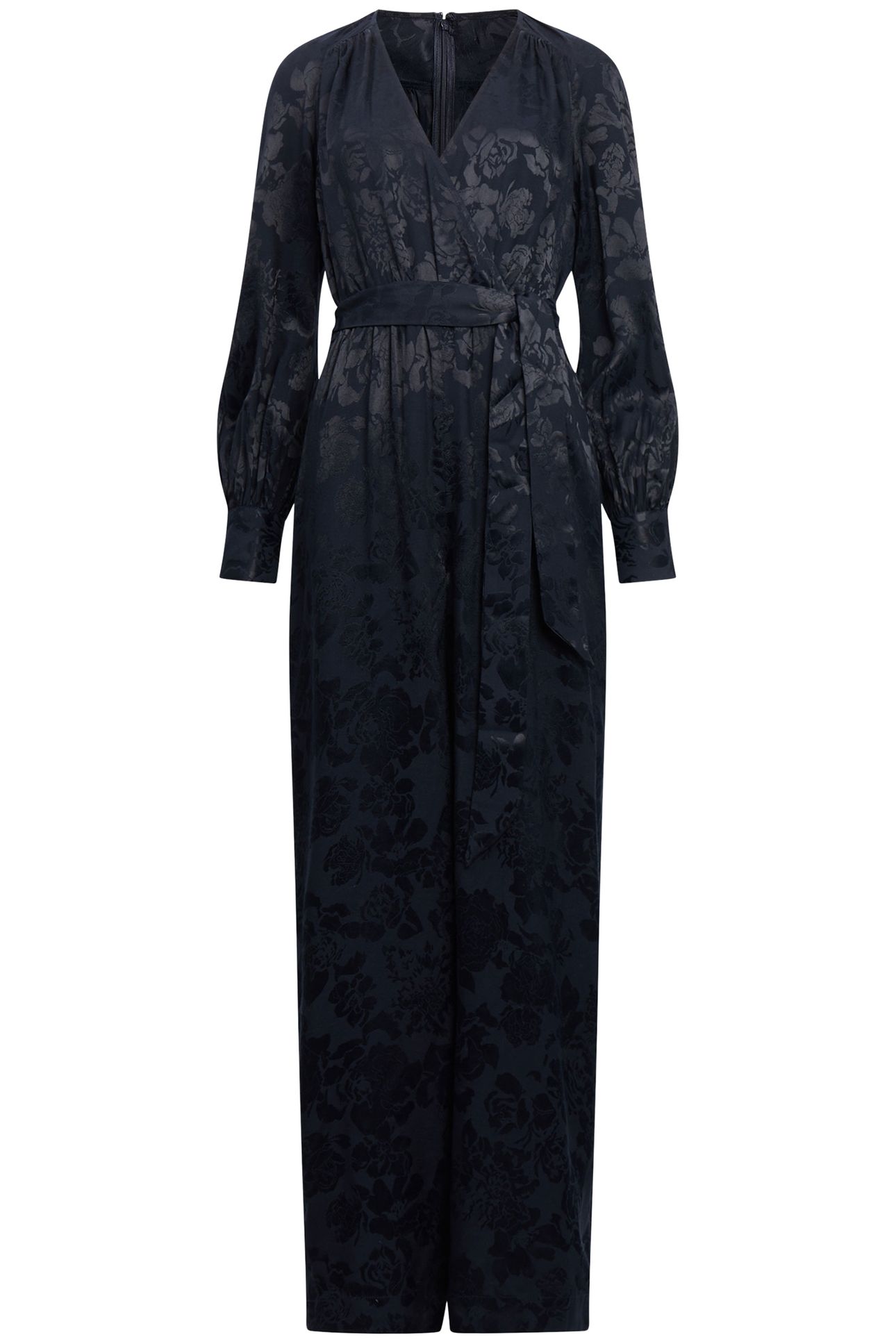 ARYA SATIN JACQUARD JUMPSUIT MARINE 2