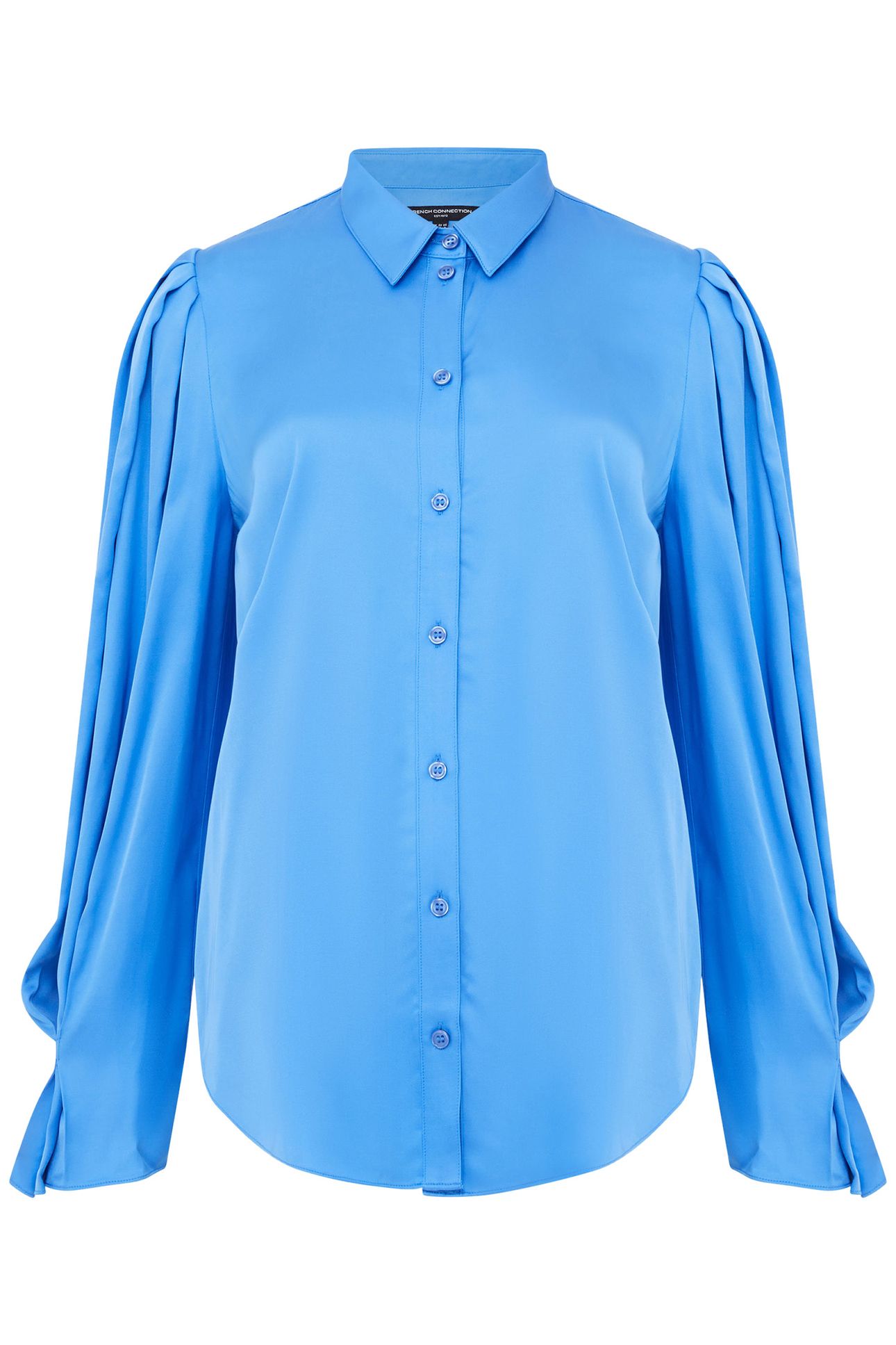 ENNIS SATIN SLEEVE DETAIL SHRT ULTRAMARINE 3