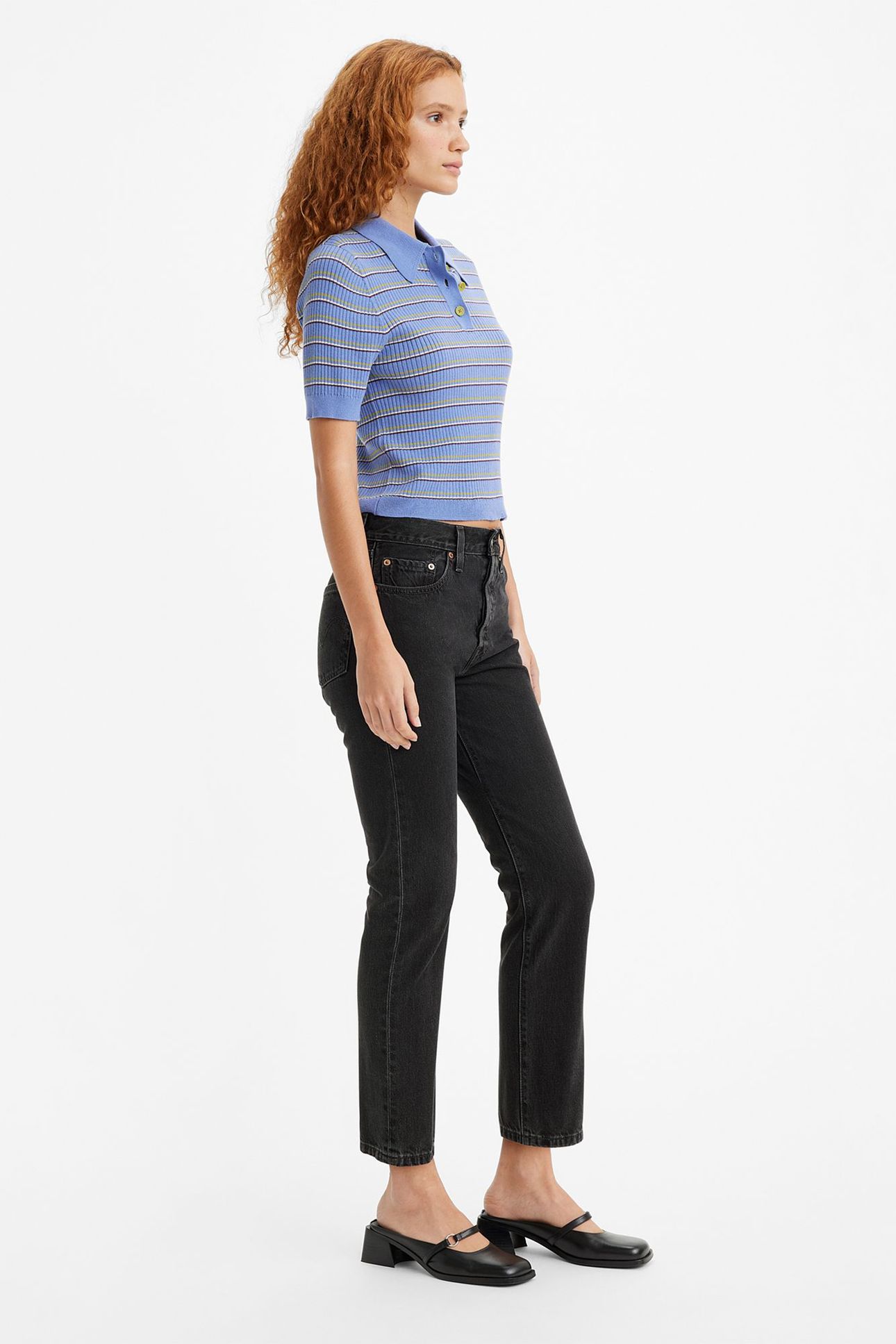 501 CROP LUNAR BLACK CLEAN HEM 3