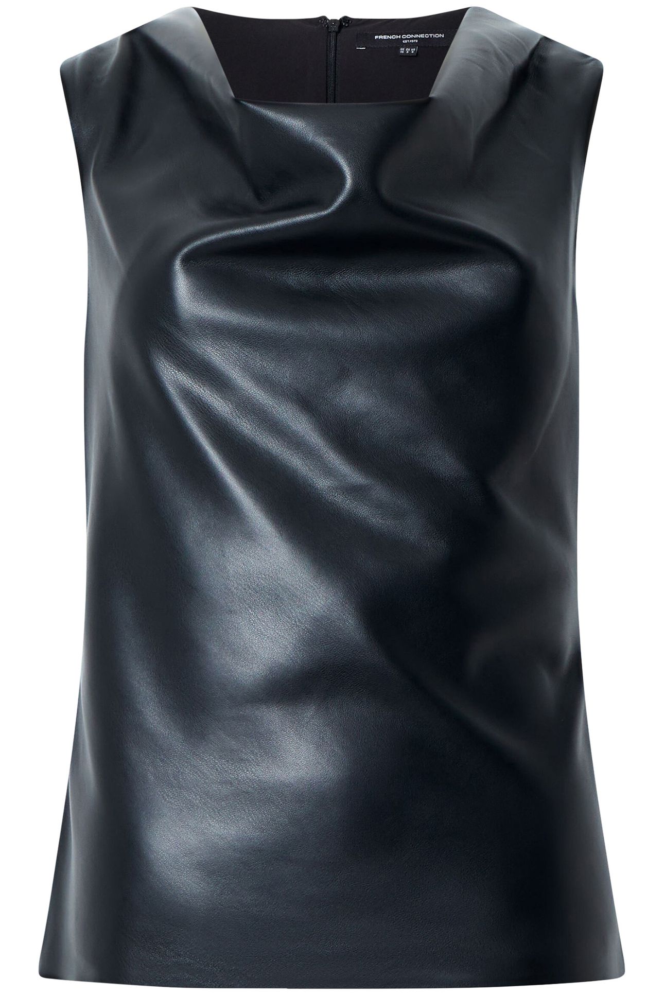 ELETTRA PU COWL NK SLVLSS TOP BLACKOUT 4