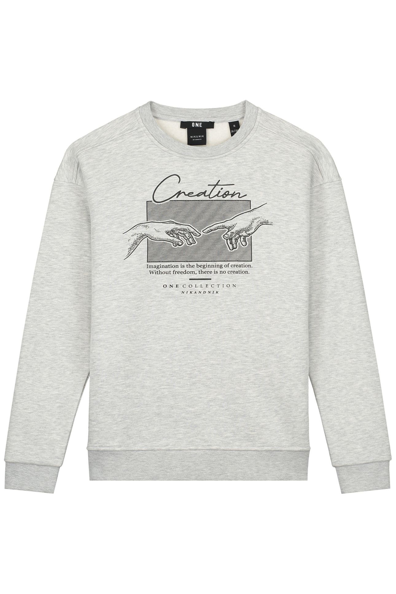 CREATION SWEATSHIRT GREY MELANGE 3