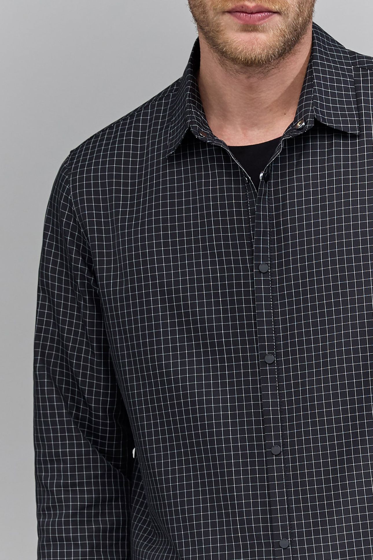 DRYFAST BLACK CHECK REGULAR SHIRT 5