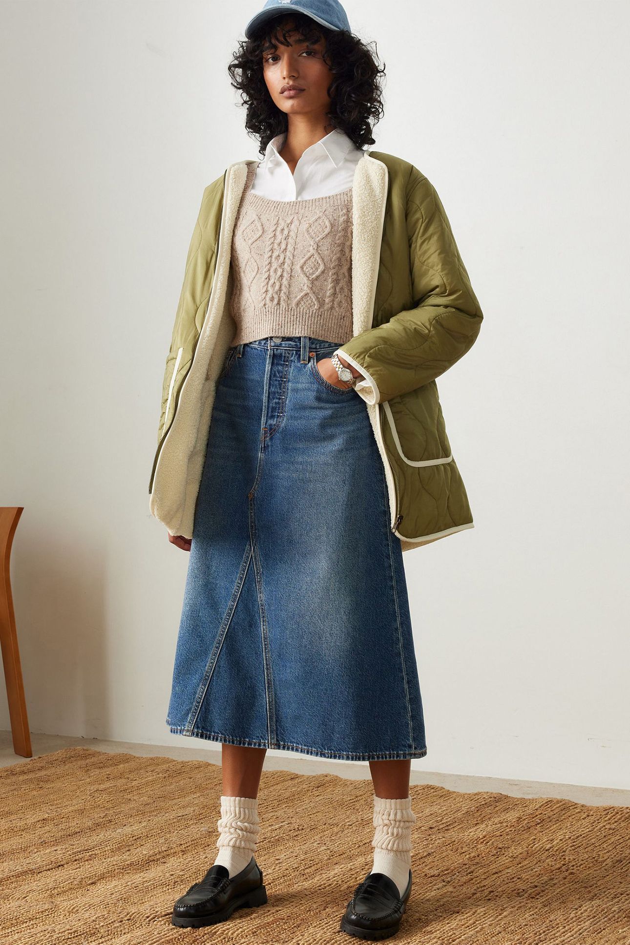 HR A LINE DECON SKIRT MID MORNING 6