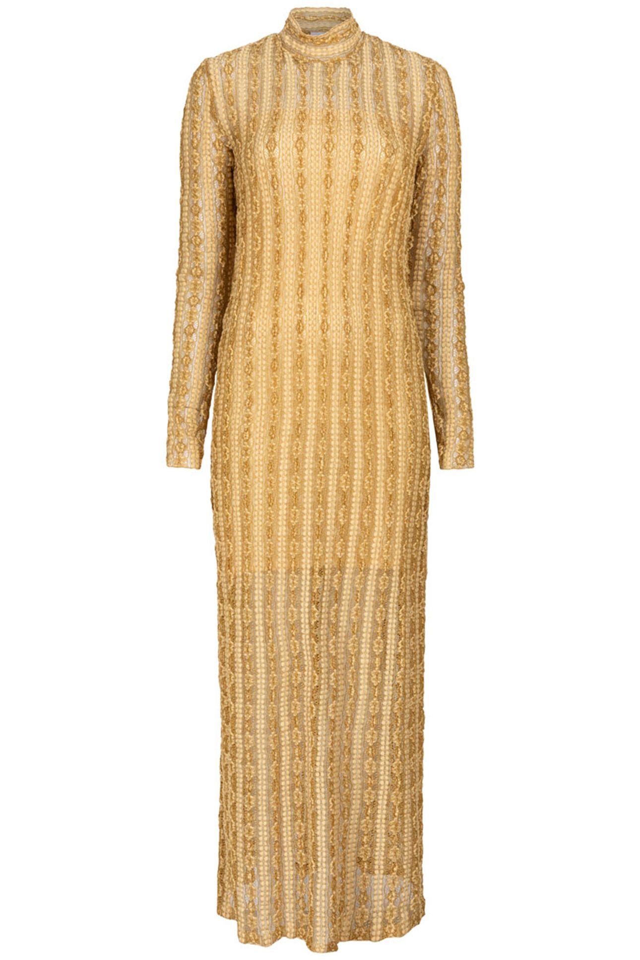 UNIQUE LACE MAXI DRESS TENDER YELLOW 3