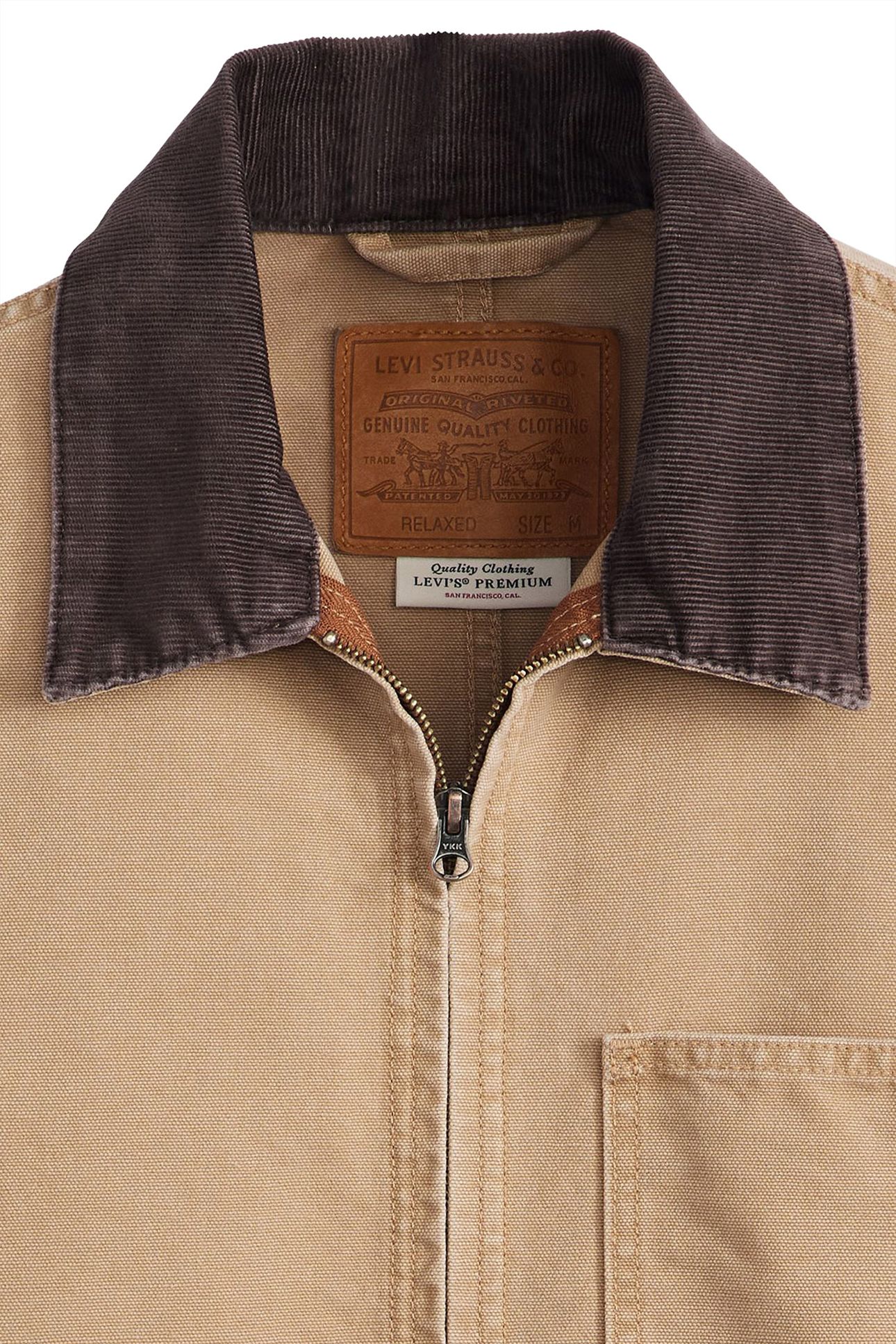 FULL ZIP MECHANICS BARN JACKET IN TAN 6