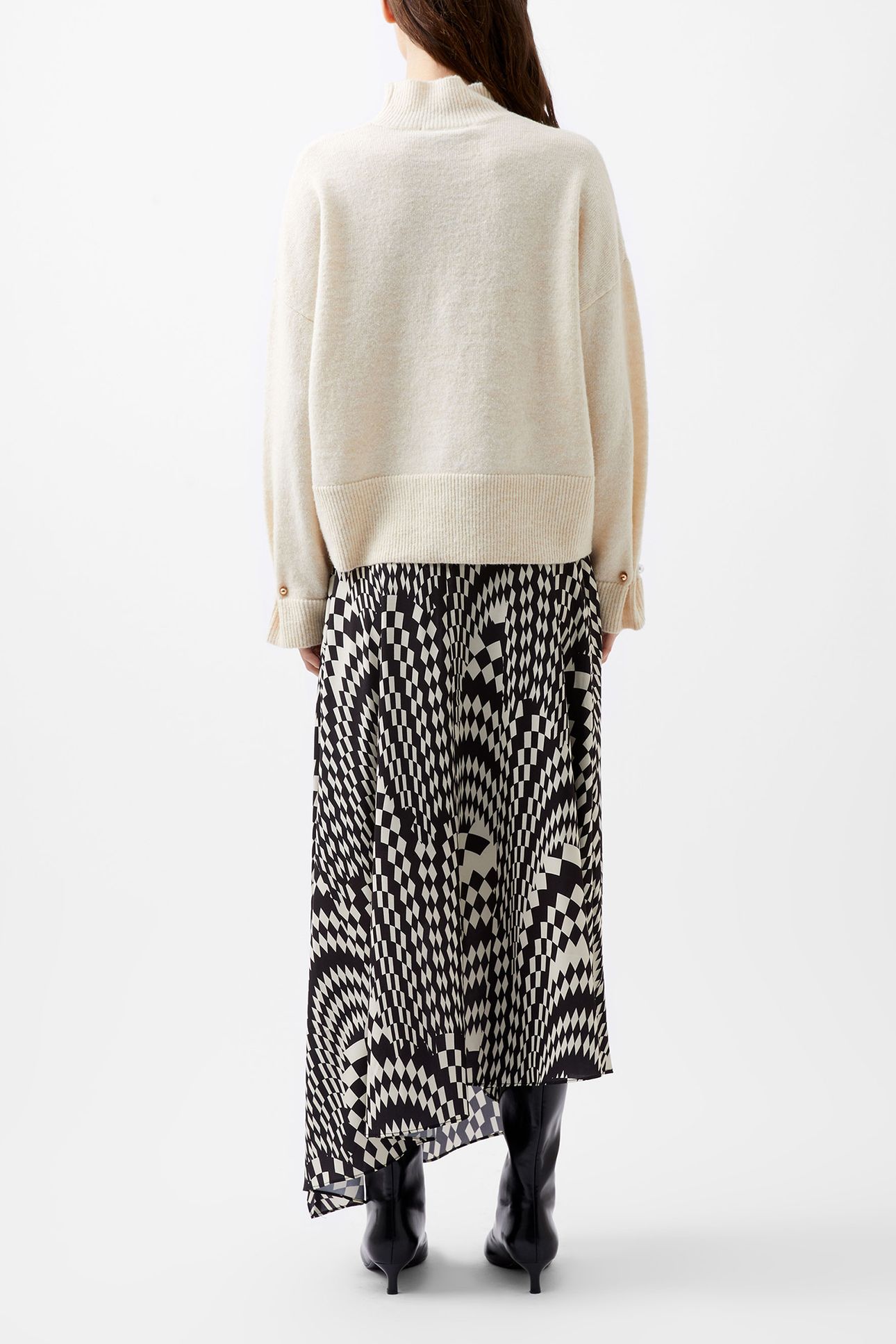 KEZIA PEARL CUFF DETAIL JUMPER CLASSIC CREAM 2