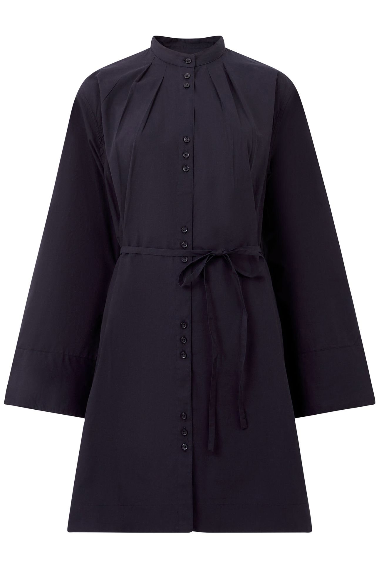 ALISSA COT WIDE SLV SHIRT DRES BLACKOUT 3